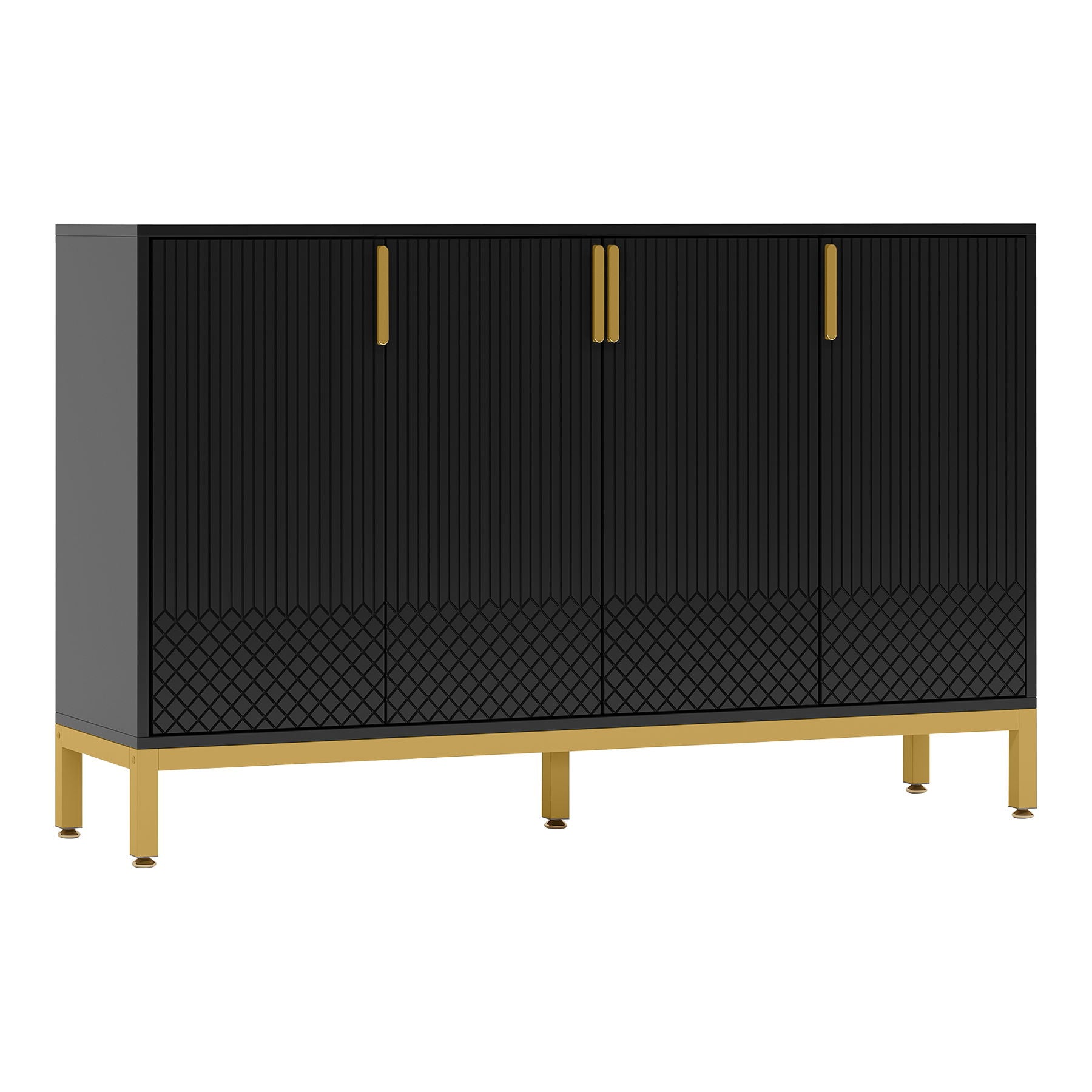 Buffet Sideboard Cabinet With Geometric Doors