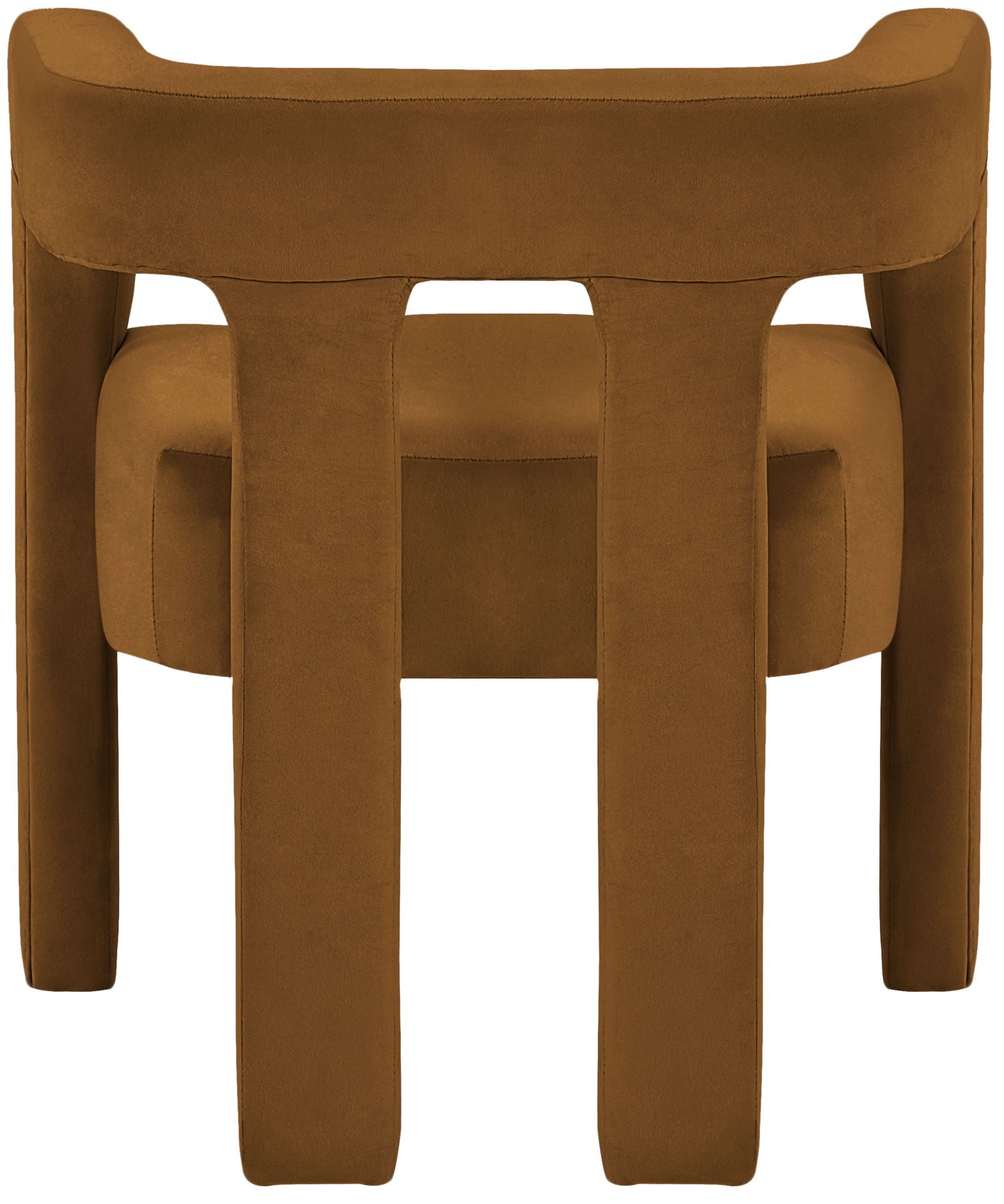 Athena - Velvet Dining Chair - Saddle