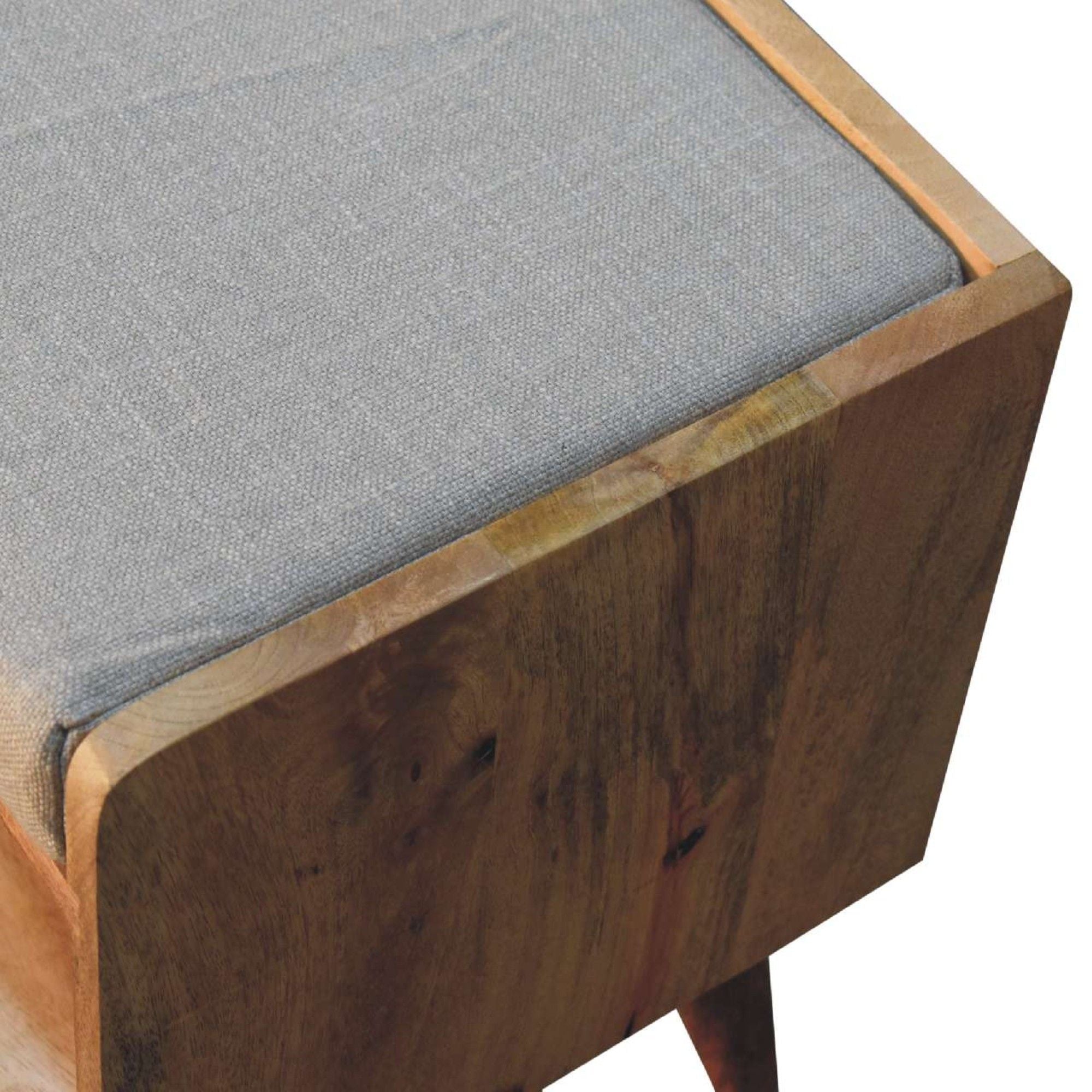 Solid Wood Bench With Upholstered Sea