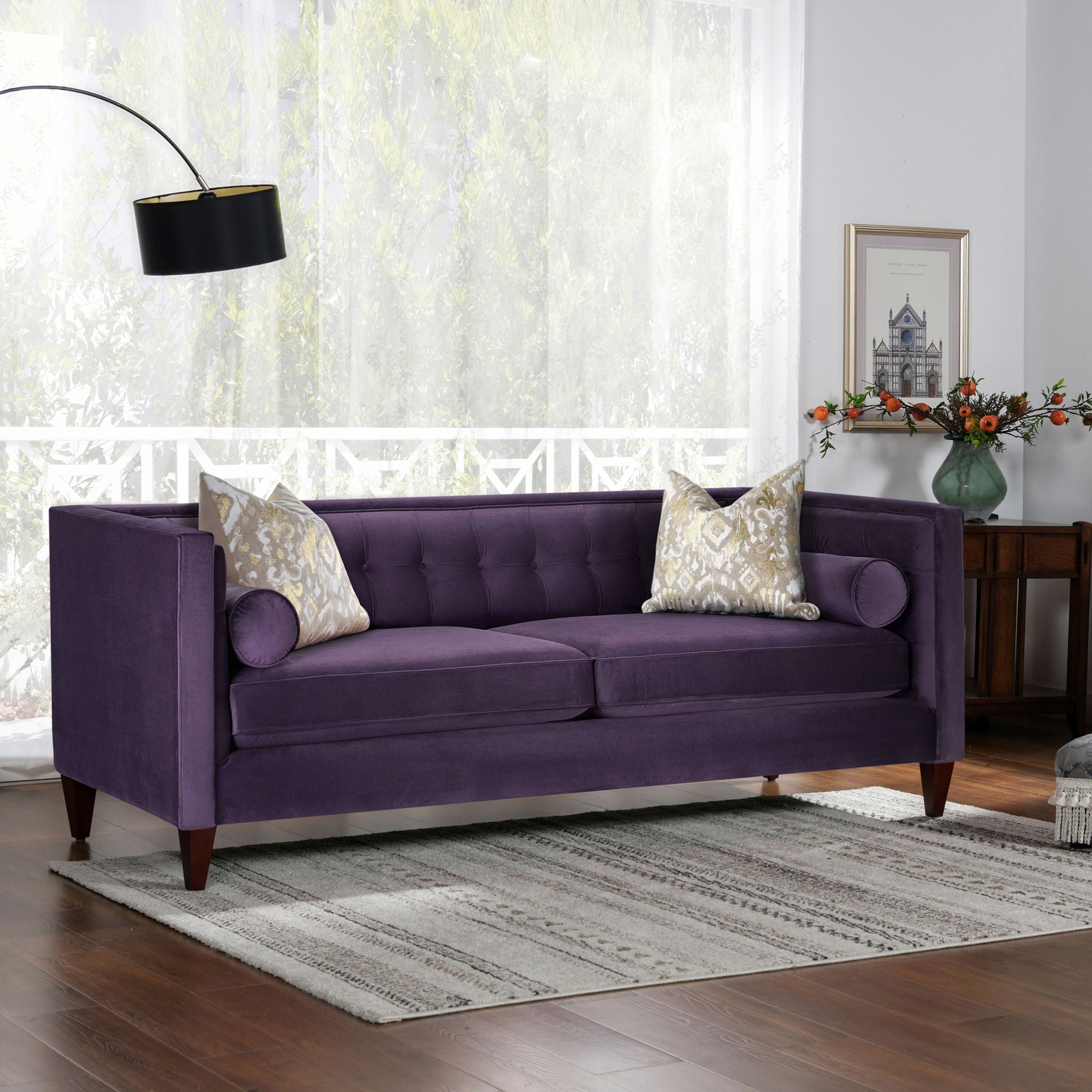 Jack - Modern Tuxedo Tufted Sofa