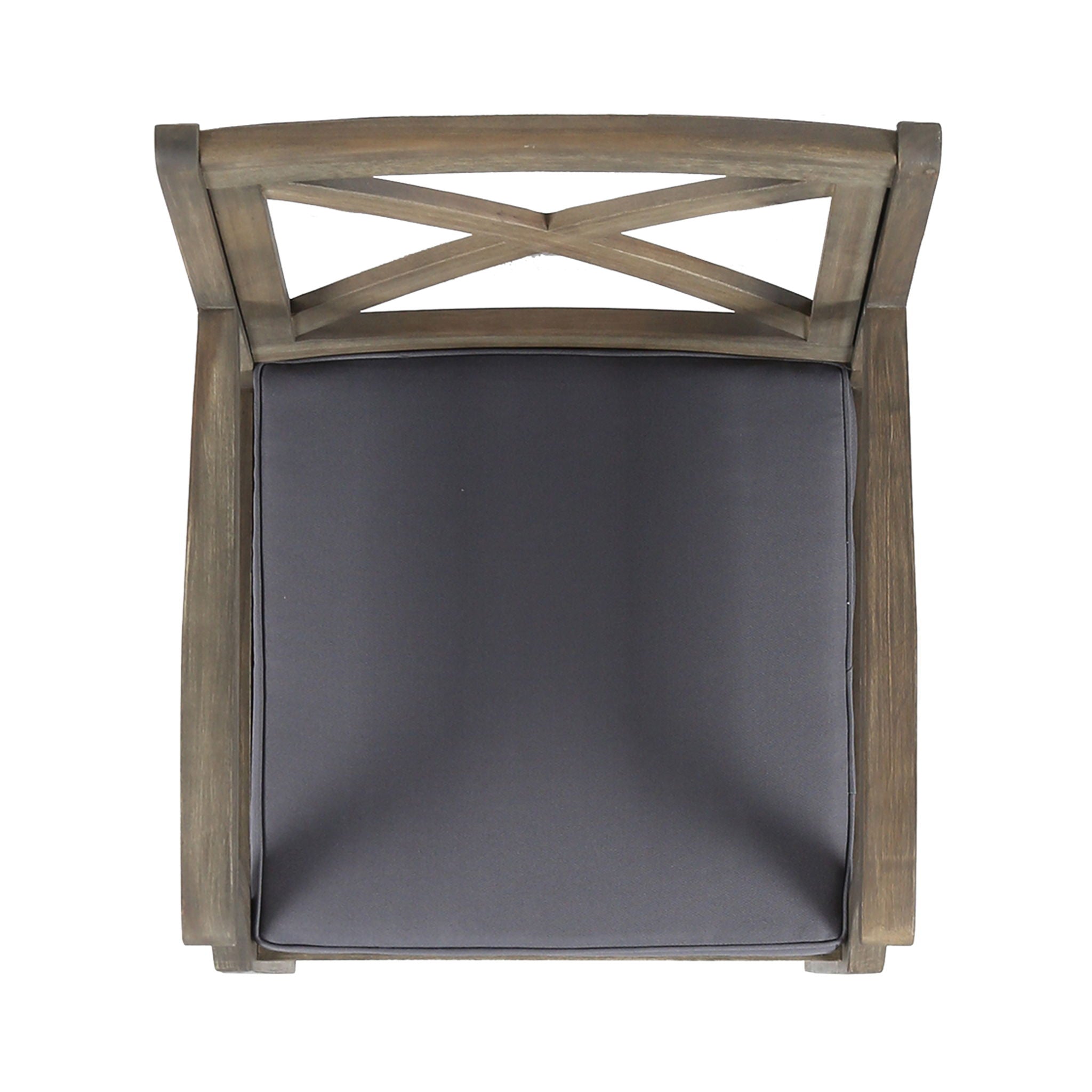Perla - Dining Chair Set With Cushions 2 Piece - Dark Gray