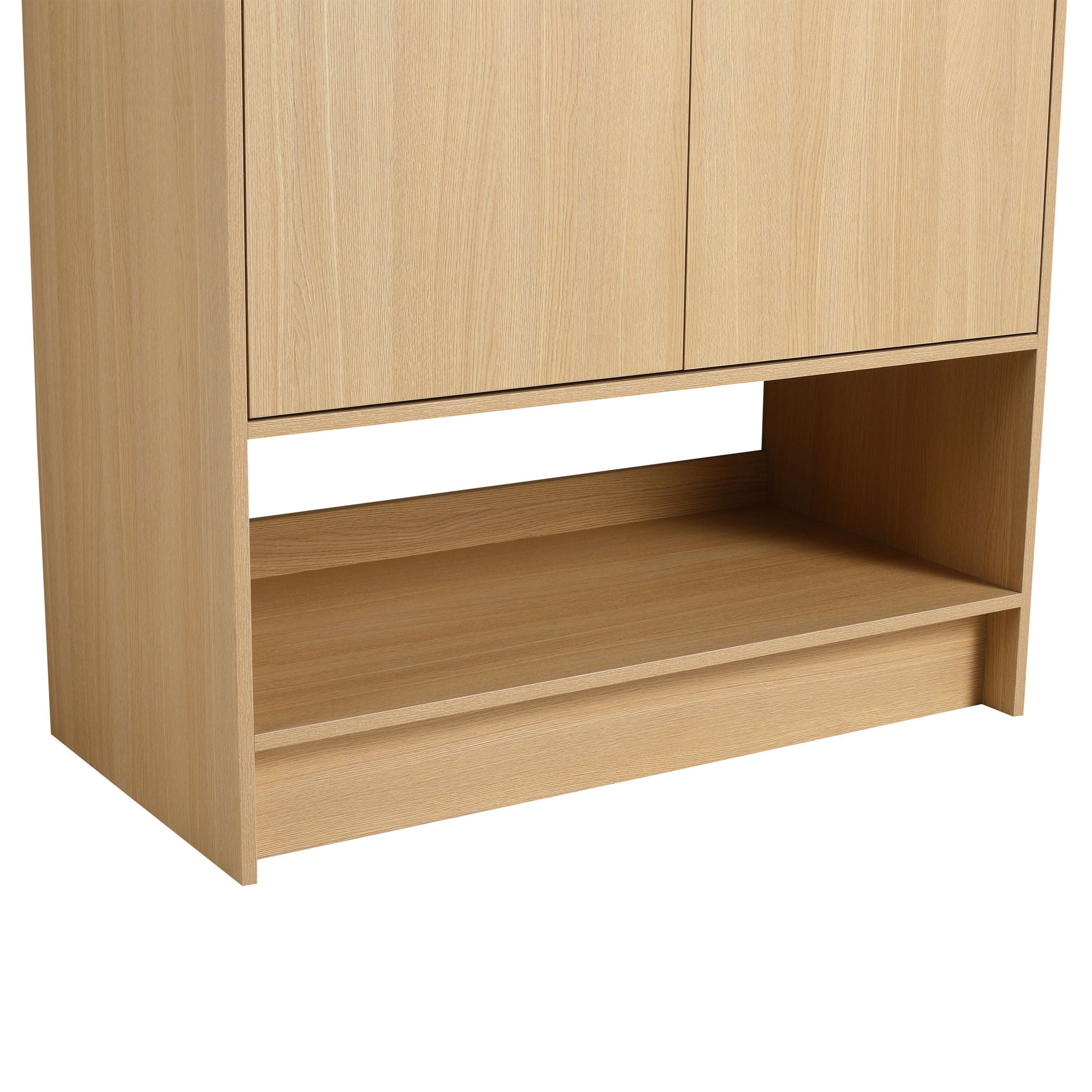 Modern Bathroom Vanity With Ceramic Sink, Freestanding Cabinet, Soft Closing Doors