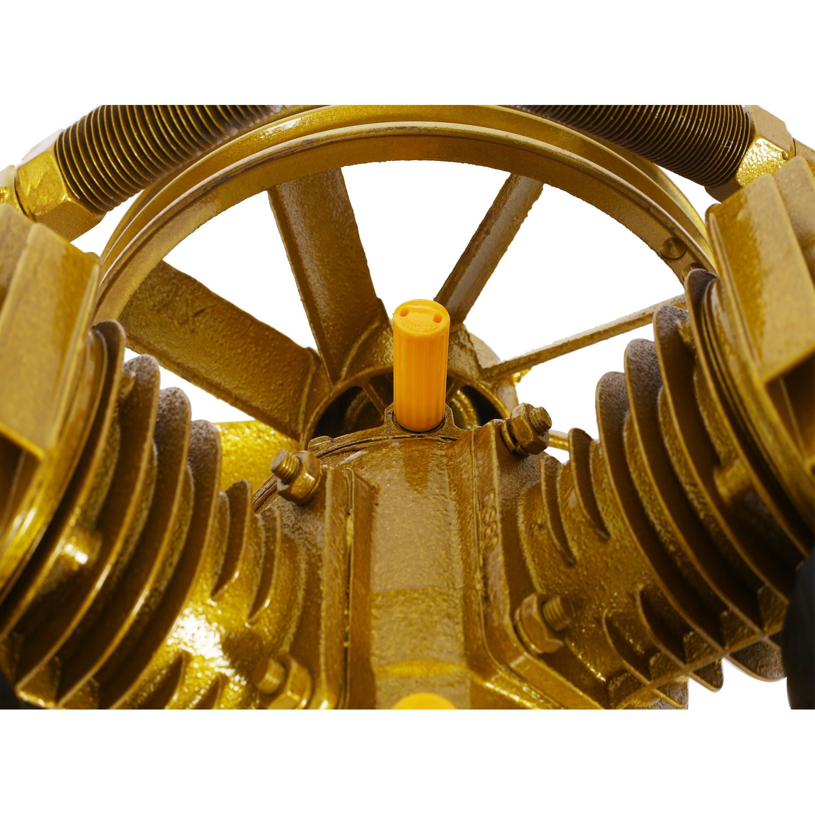 V Type Dual Cylinder Air Compressor Pump Head 5.5Hp 21Cfm 115 Psi - Golden