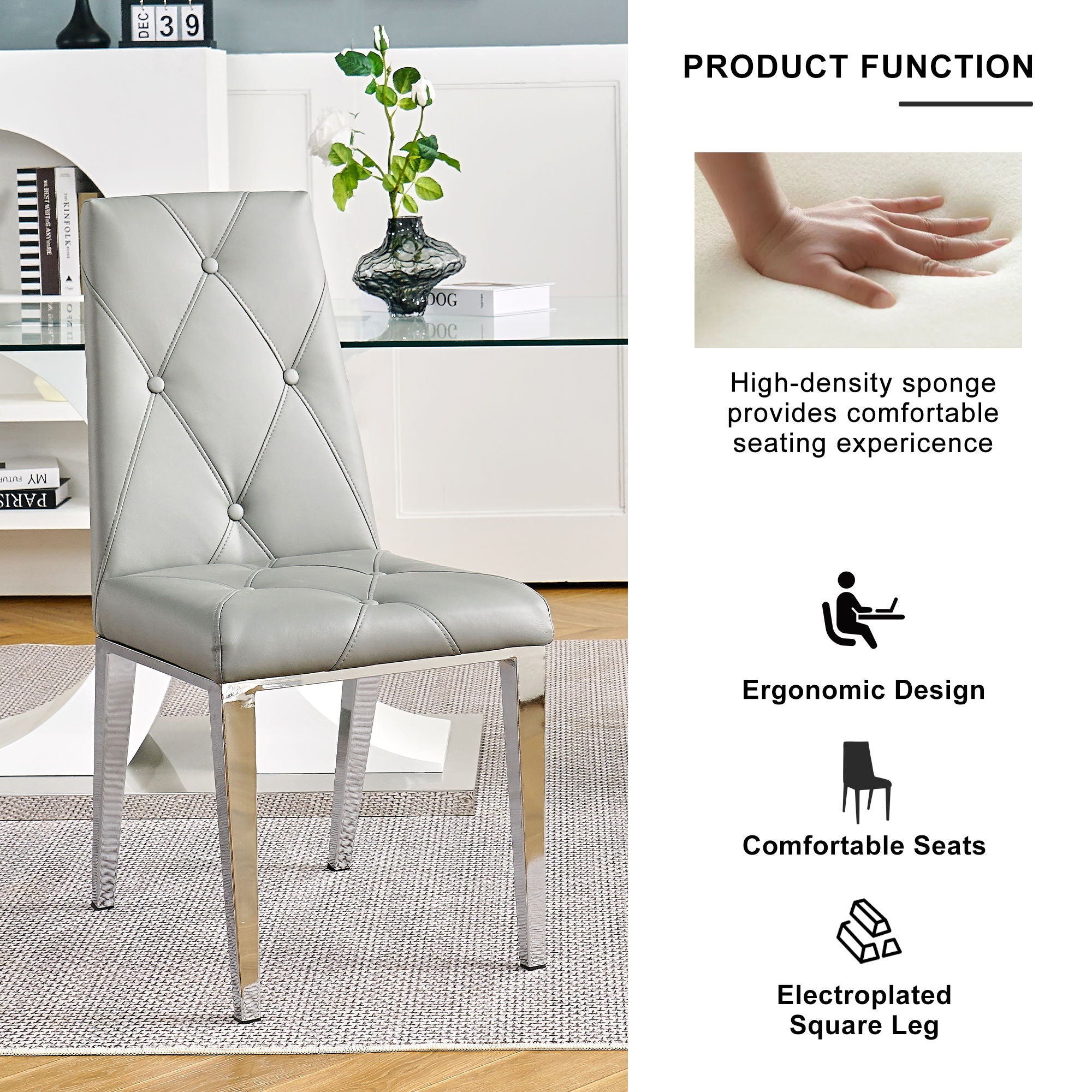 Modern Light Luxury Dining Chair (Set of 2)