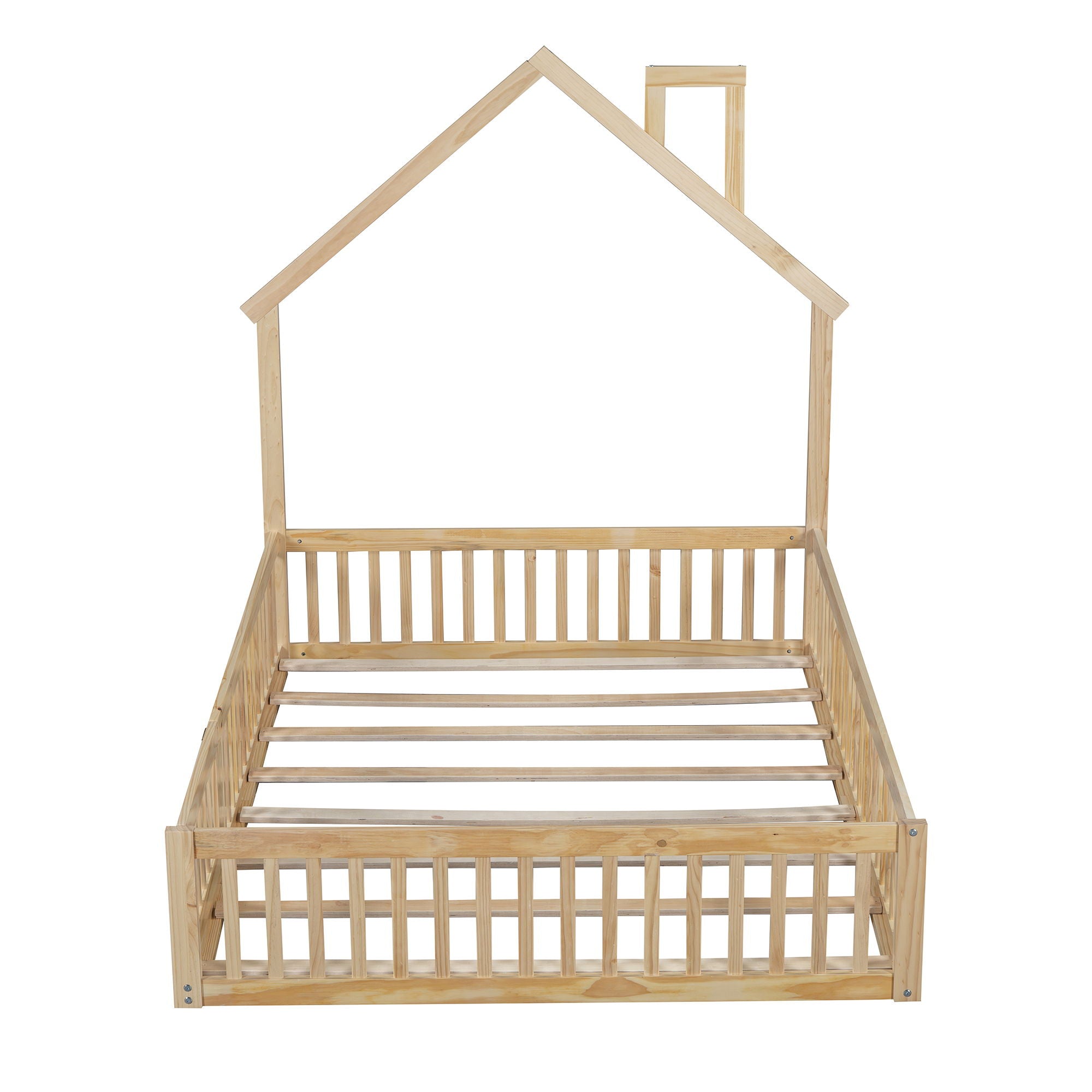 House Platform Bed With Guardrail