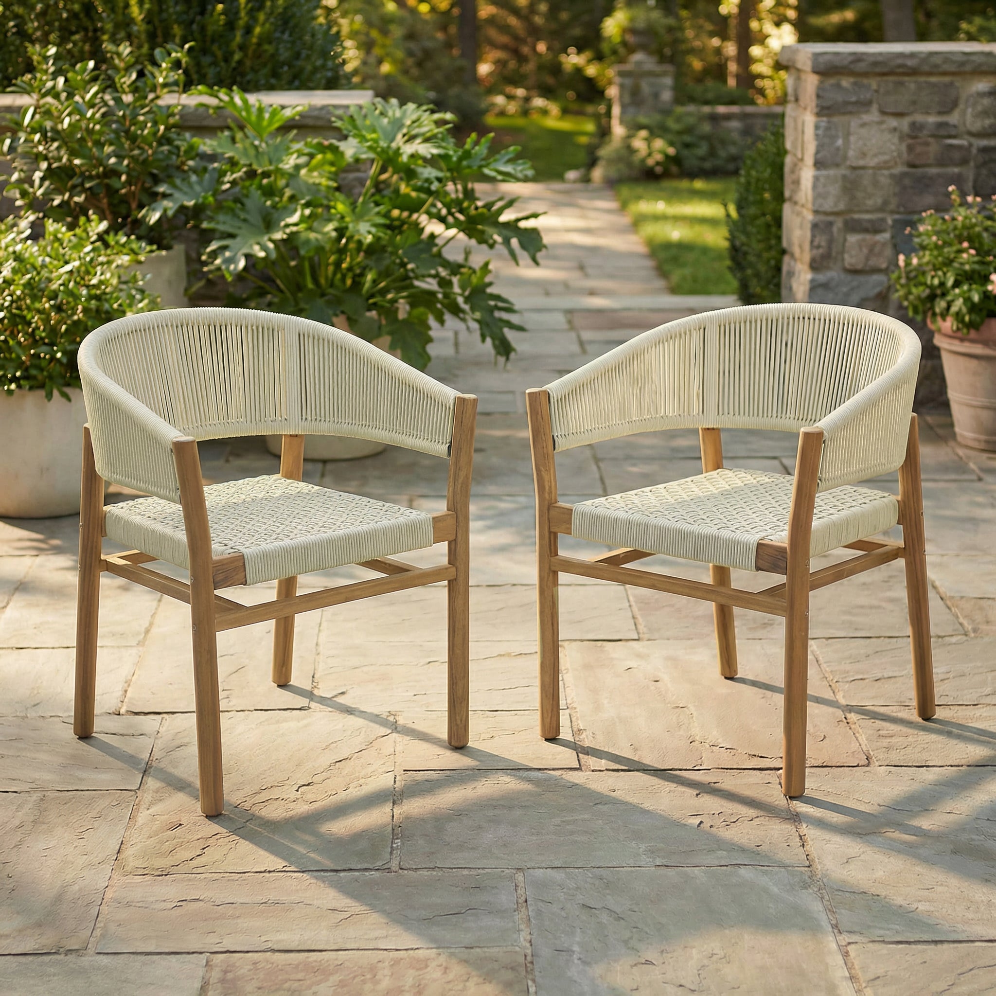 Outdoor Accent Chair Set - 2 Person Seating Group