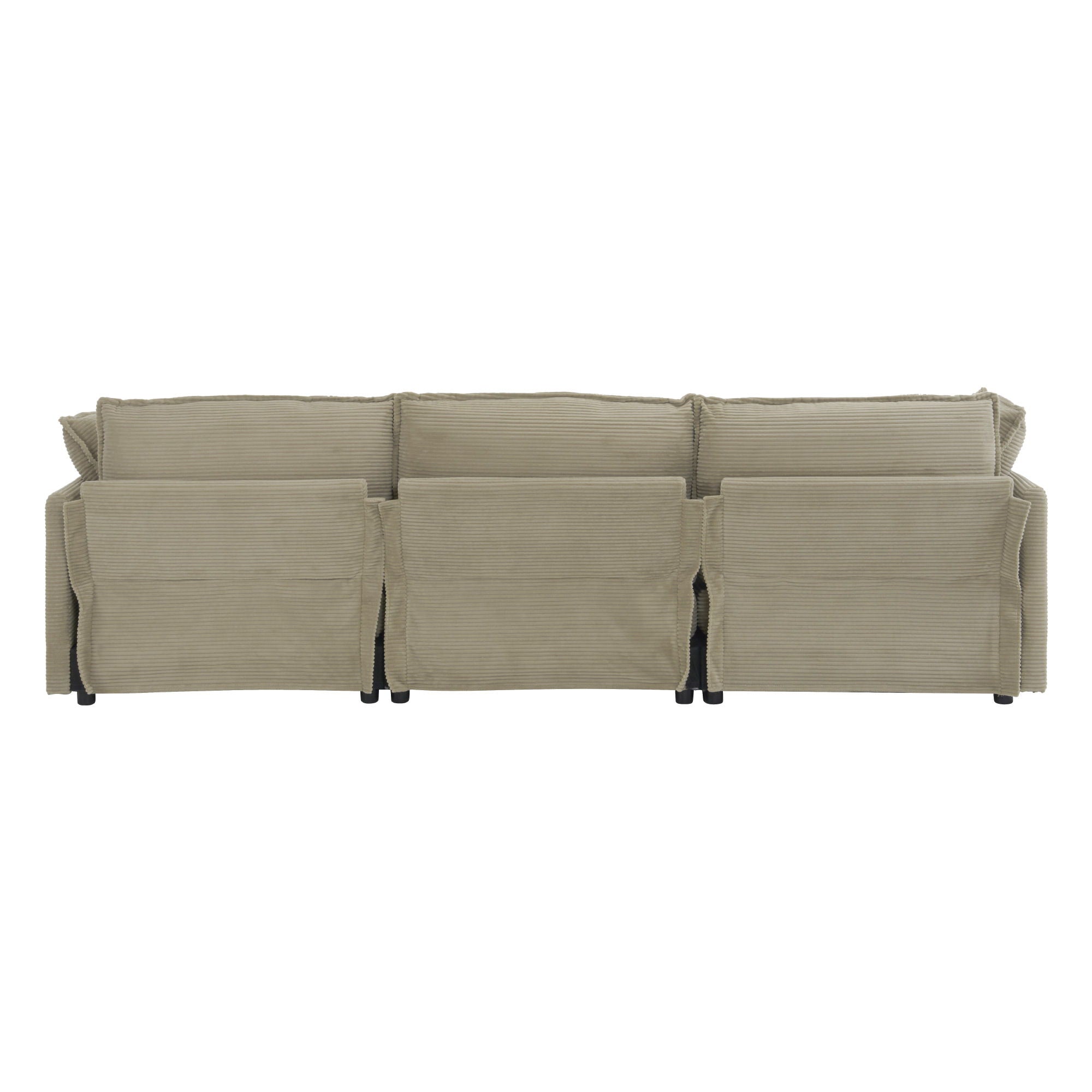 Modern Modular Sectional Sofa With Side Storage Pockets For Living Room