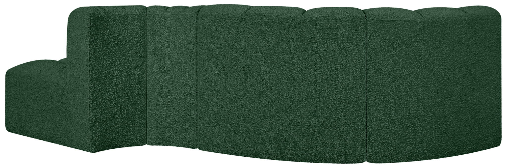 Arc - Boucle Fabric 4 Piece L-Shaped Modular Sofa
