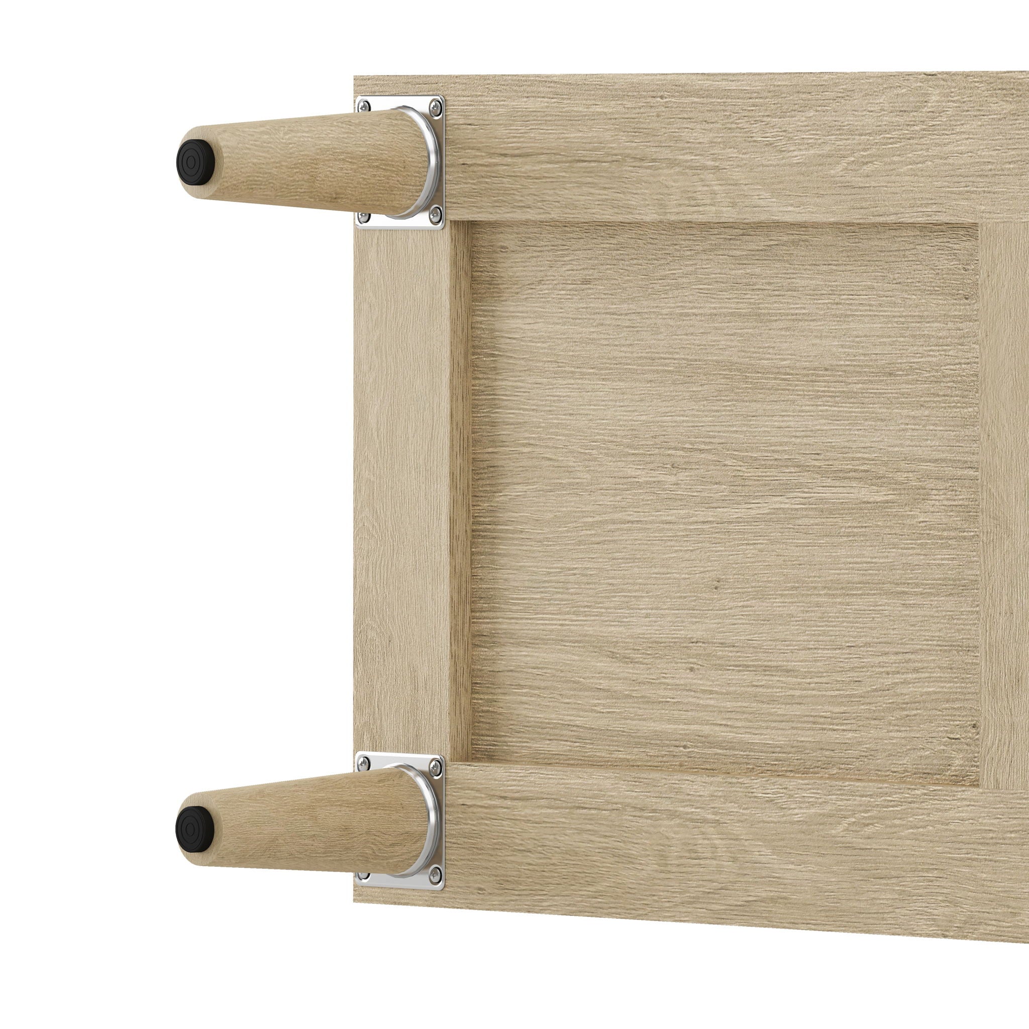Rattan Buffet Cabinet With Storage, 4 Door Sideboard, Adjustable Shelves - Natural