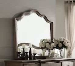 Baudouin - Weathered Mirror - Oak - Best Buy Furniture