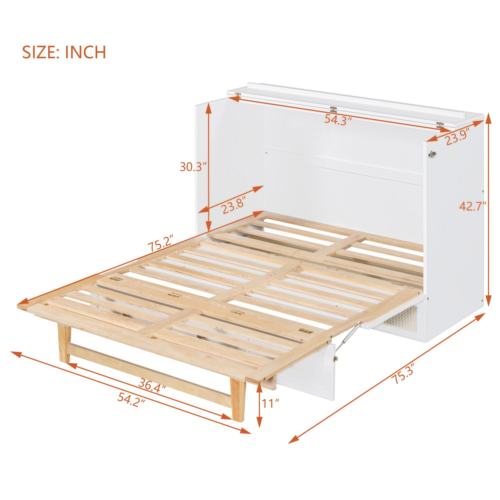Murphy Bed With Large Drawers, Space Saving Design