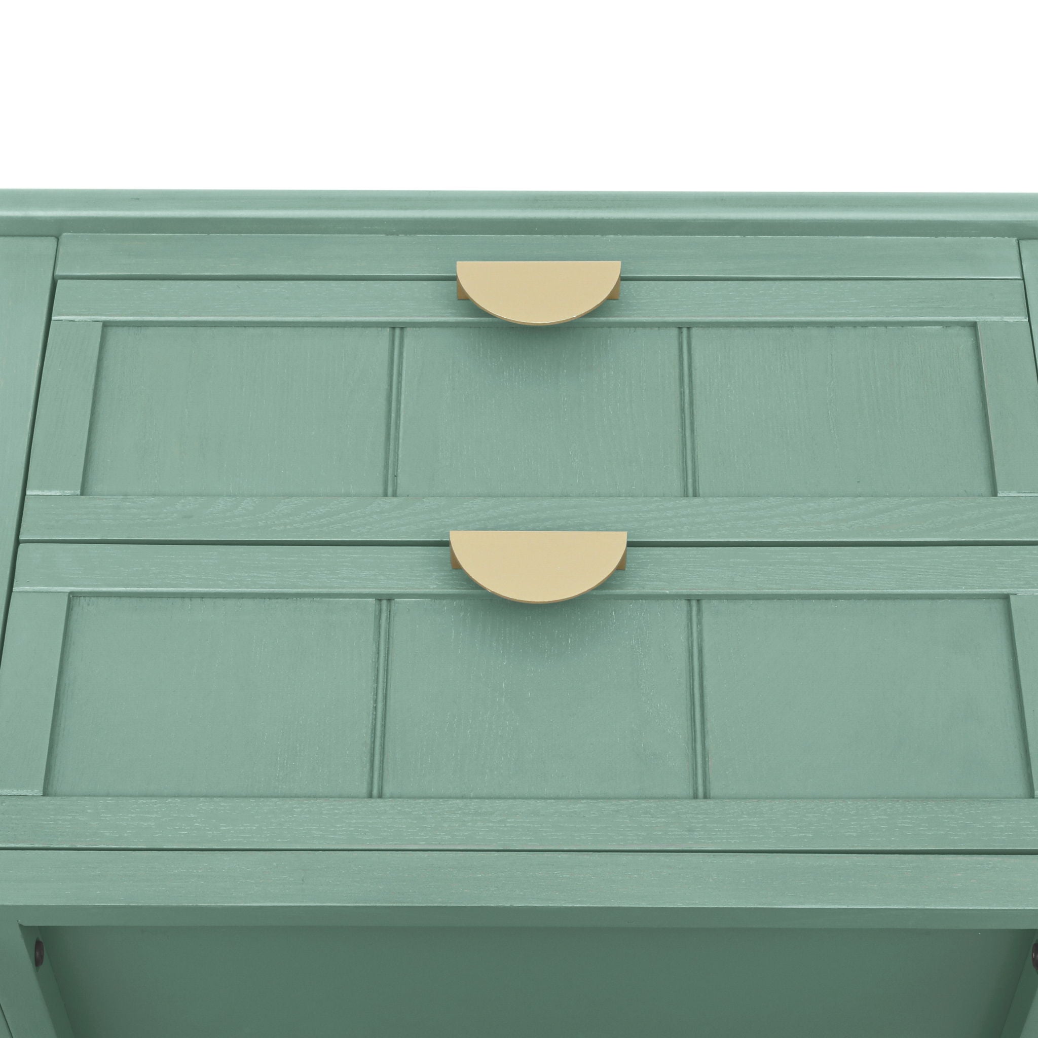 2 Drawer Side Table, American Style, End Table, Suitable For Bedroom, Living Room, Study