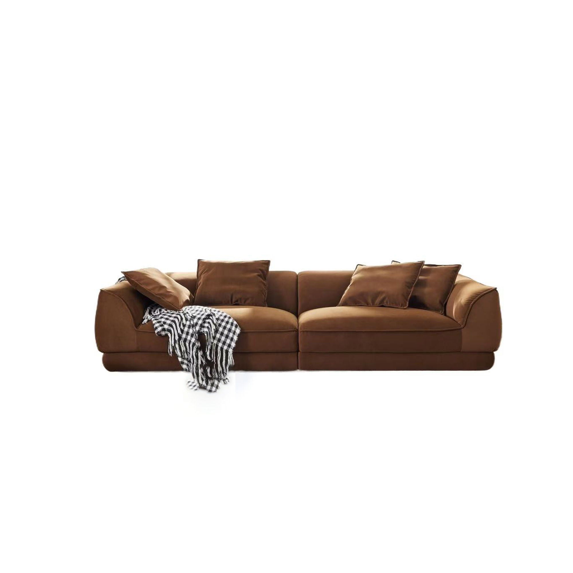 Nordic Modern Sofa With Removable Pillowcase, High Density Sponge Filling, 4 Throw Pillows