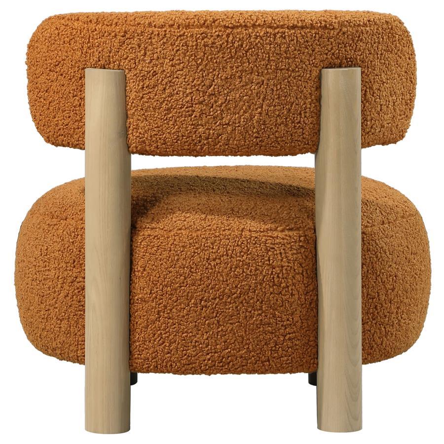 Zonie - Boucle Upholstered Barrel Back Accent Chair - Best Buy Furniture