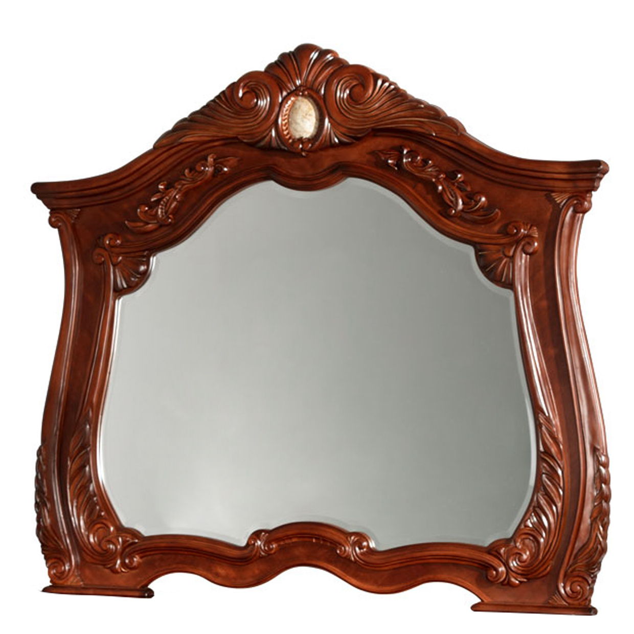 Cortina - Dresser Mirror - Honey Walnut - Best Buy Furniture