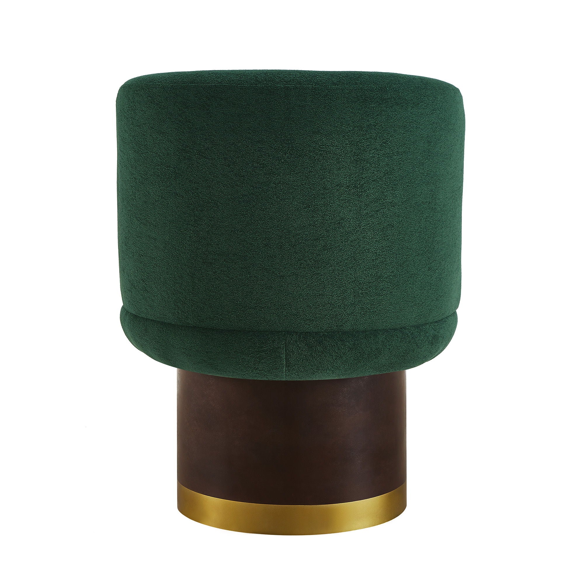 Round Swivel Accent Chair With Ergonomic Backrest For Living Room