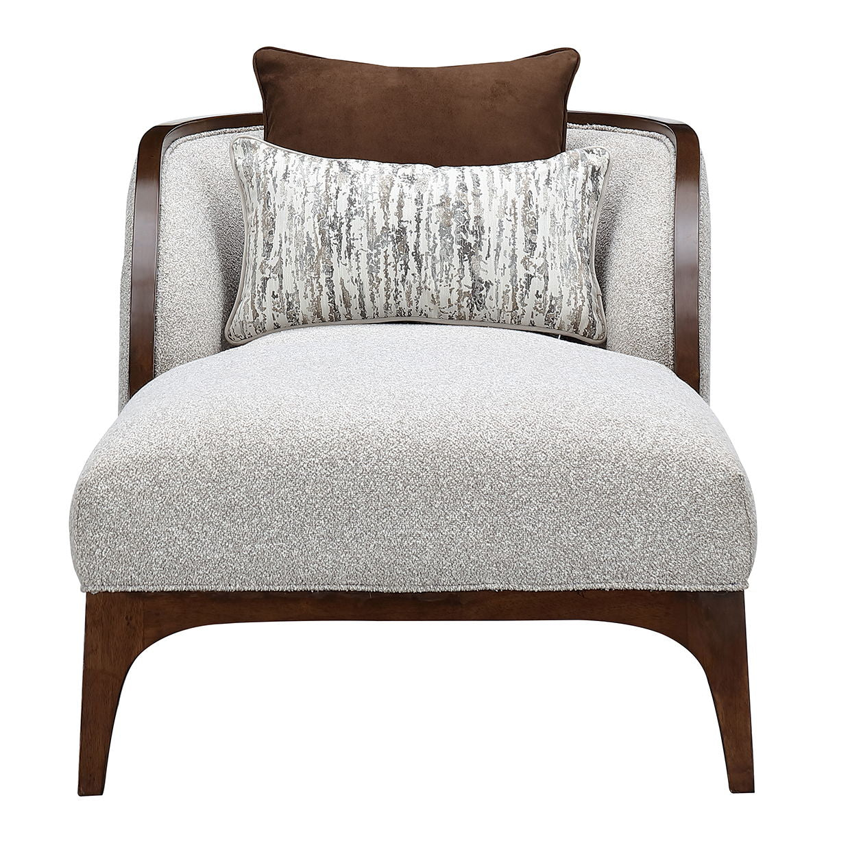 Houston - Chaise - Pebble / Walnut