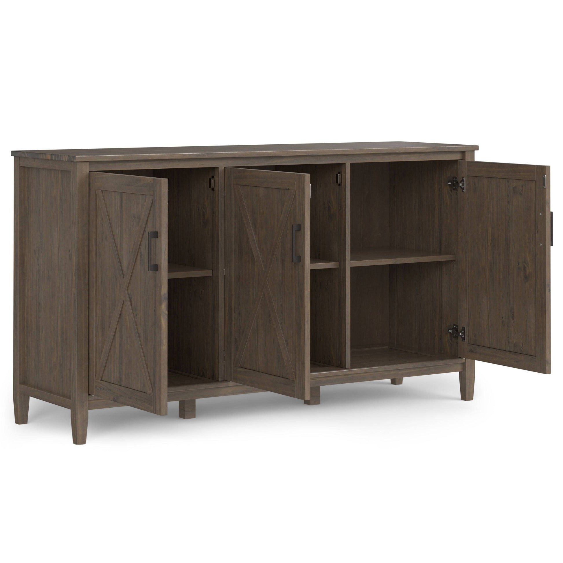 Ela - Wide Storage Cabinet - Smoky Brown - Best Buy Furniture