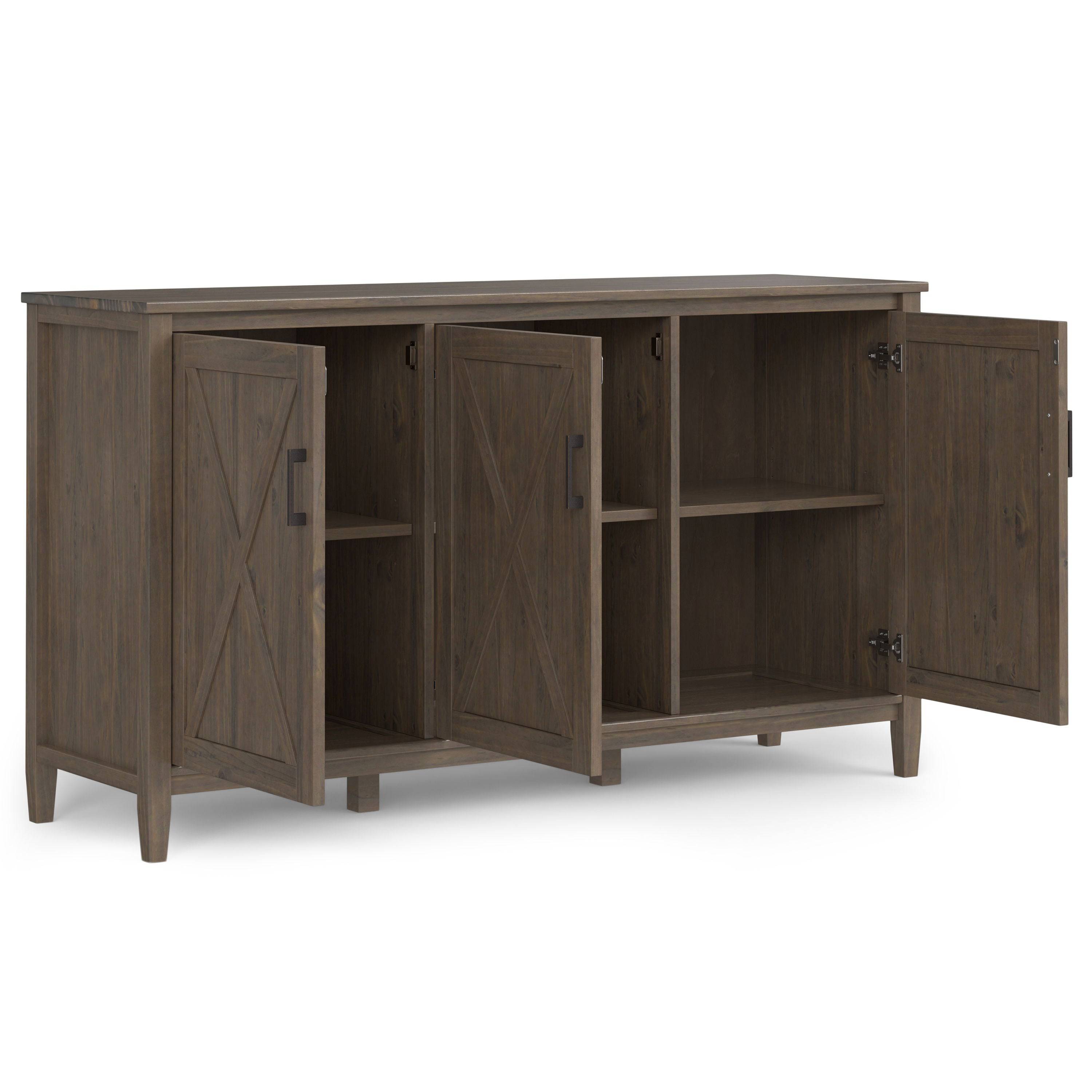 Ela - Wide Storage Cabinet - Smoky Brown - Best Buy Furniture