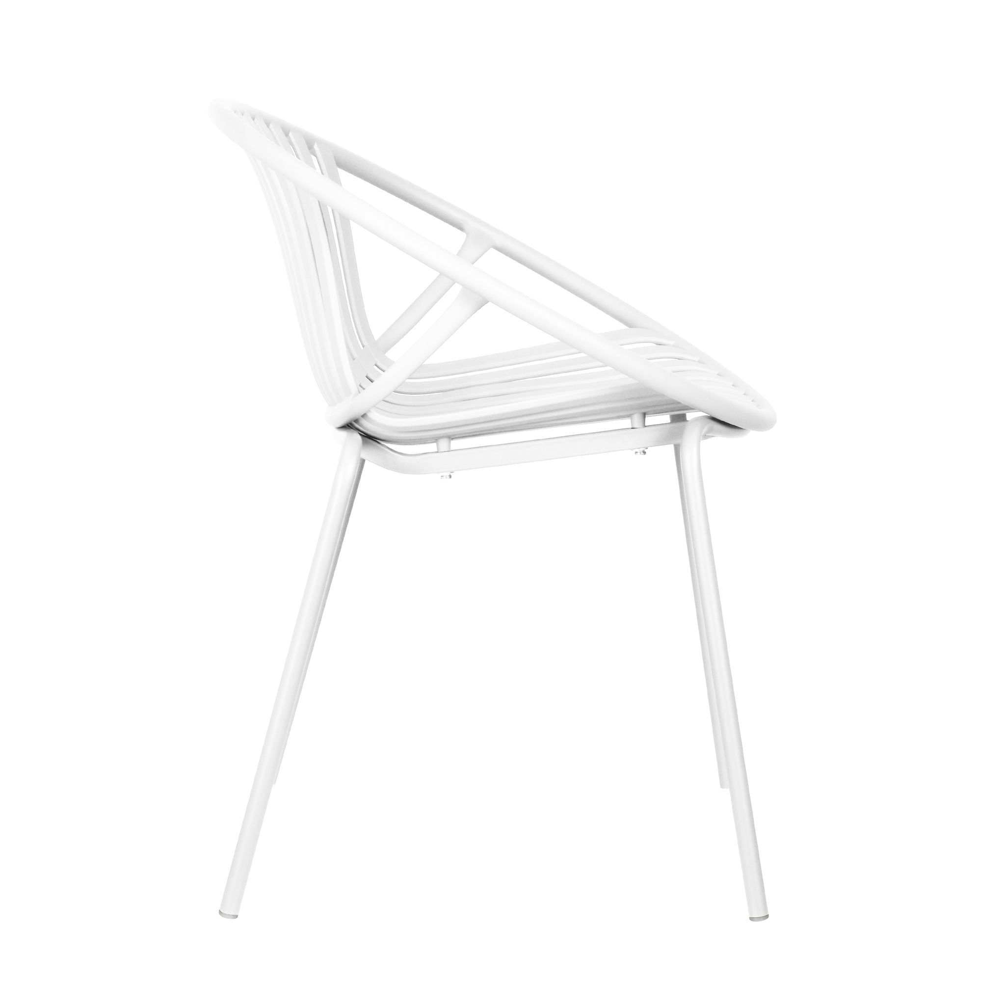 Modern Outdoor 7 Piece Expandable Dining Set With Stackable Chairs