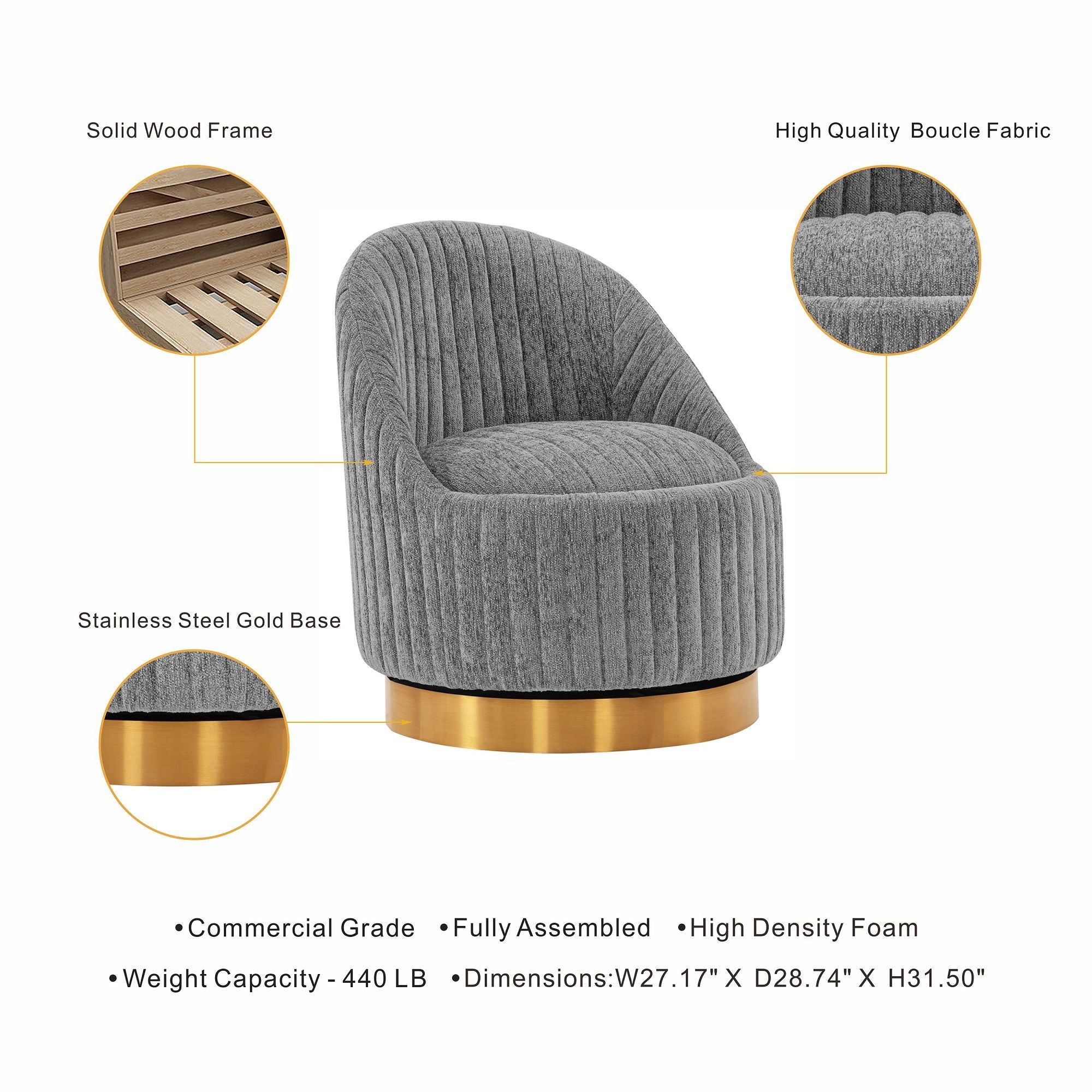 Leela - Swivel Lounge Chair