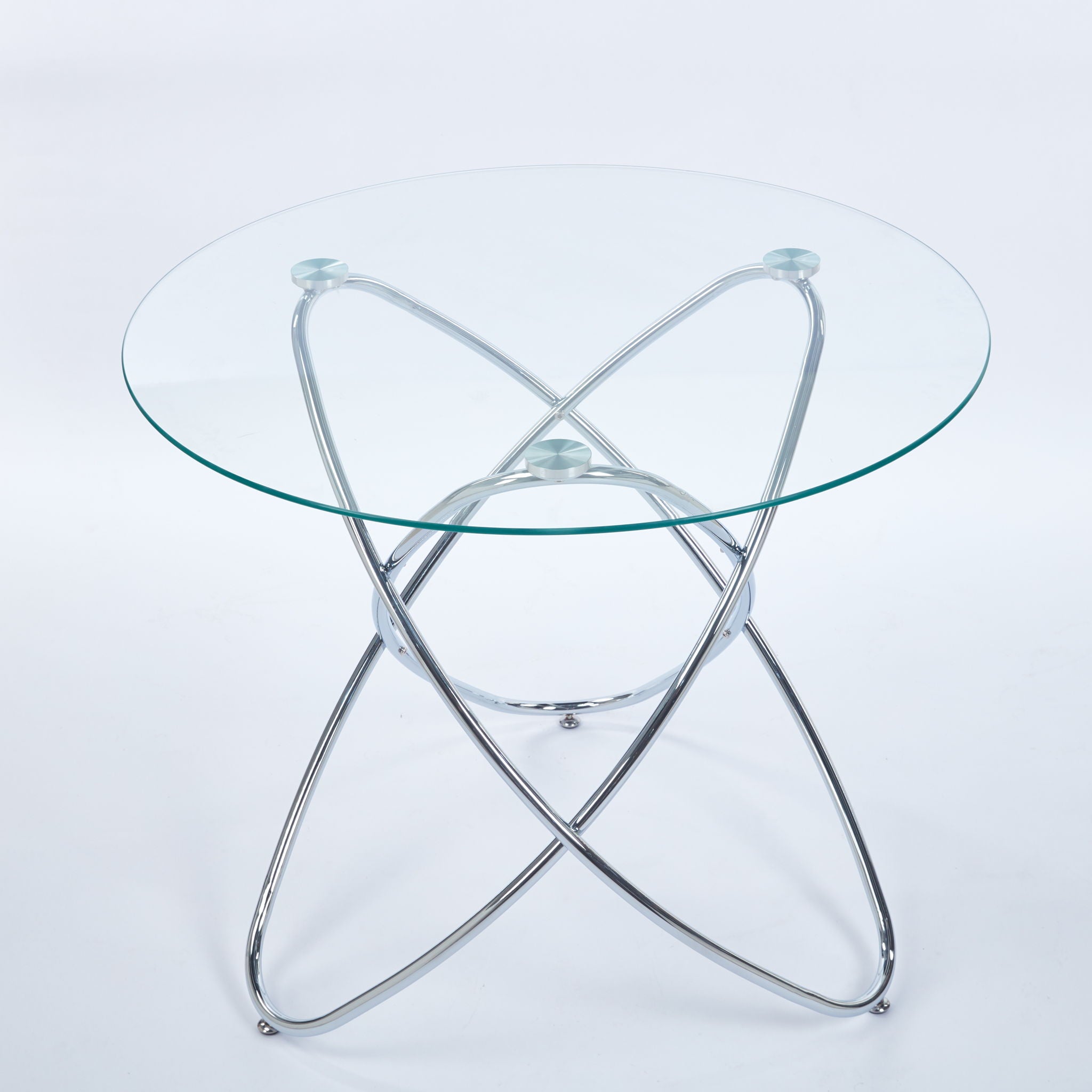 Metal Leg Dining Table With Tempered Glass Top - Best Buy Furniture