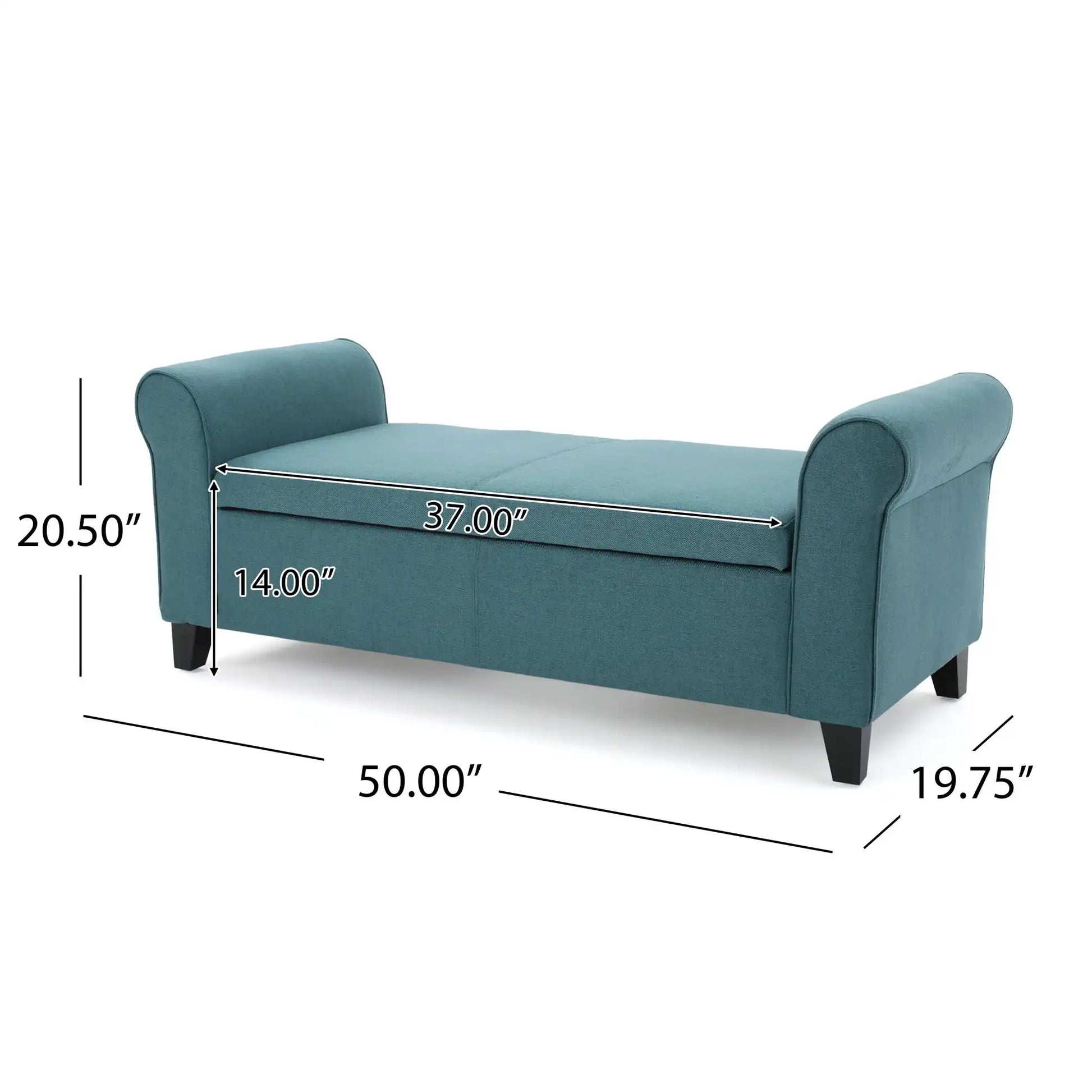 Hayes - Armed Storage Bench With Rolled Arms And Button Tufting - Best Buy Furniture
