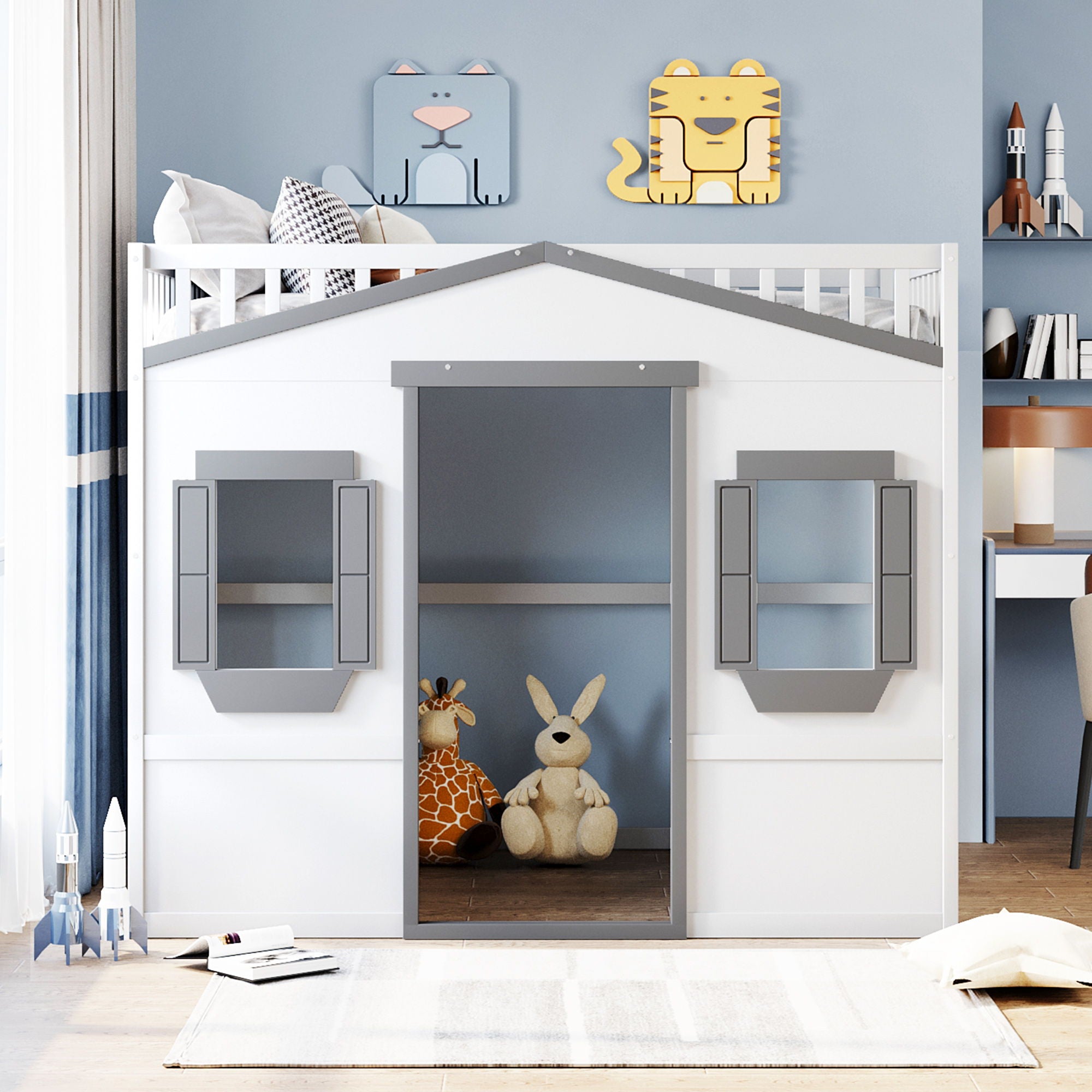 Elegant House Loft Bed With Ladder