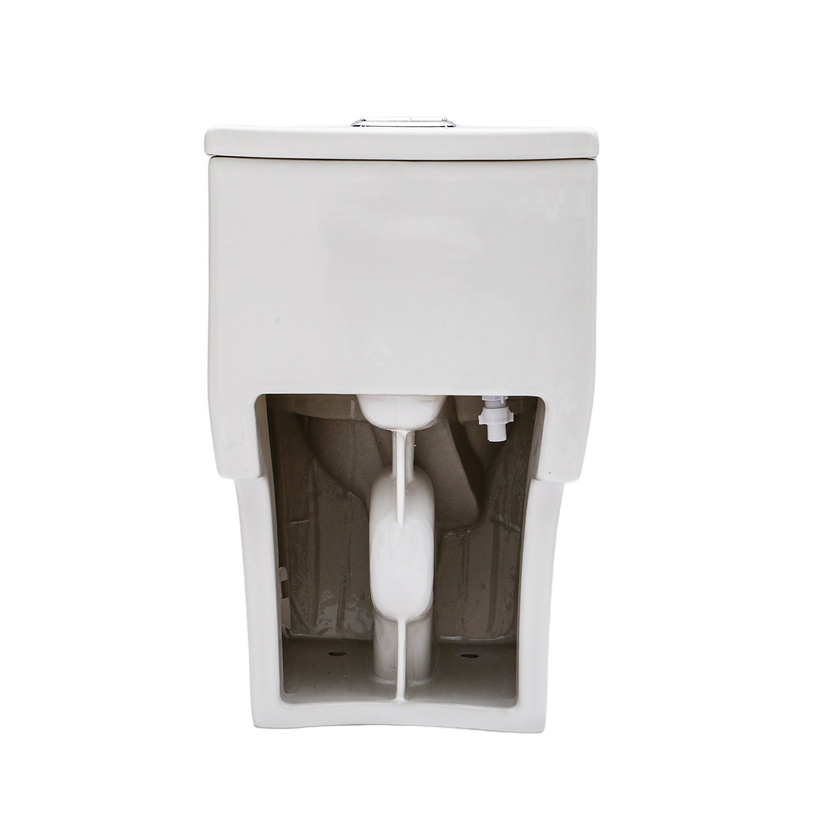 1 Piece Toilet For Bathroom, Dual Flush 1.24 / 1.43 Gpf, Soft Closing Seat - White