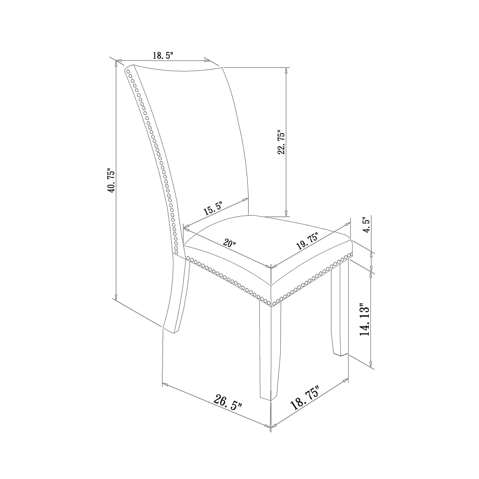 Sheena - 5 Pieces Dining Table Set - Black