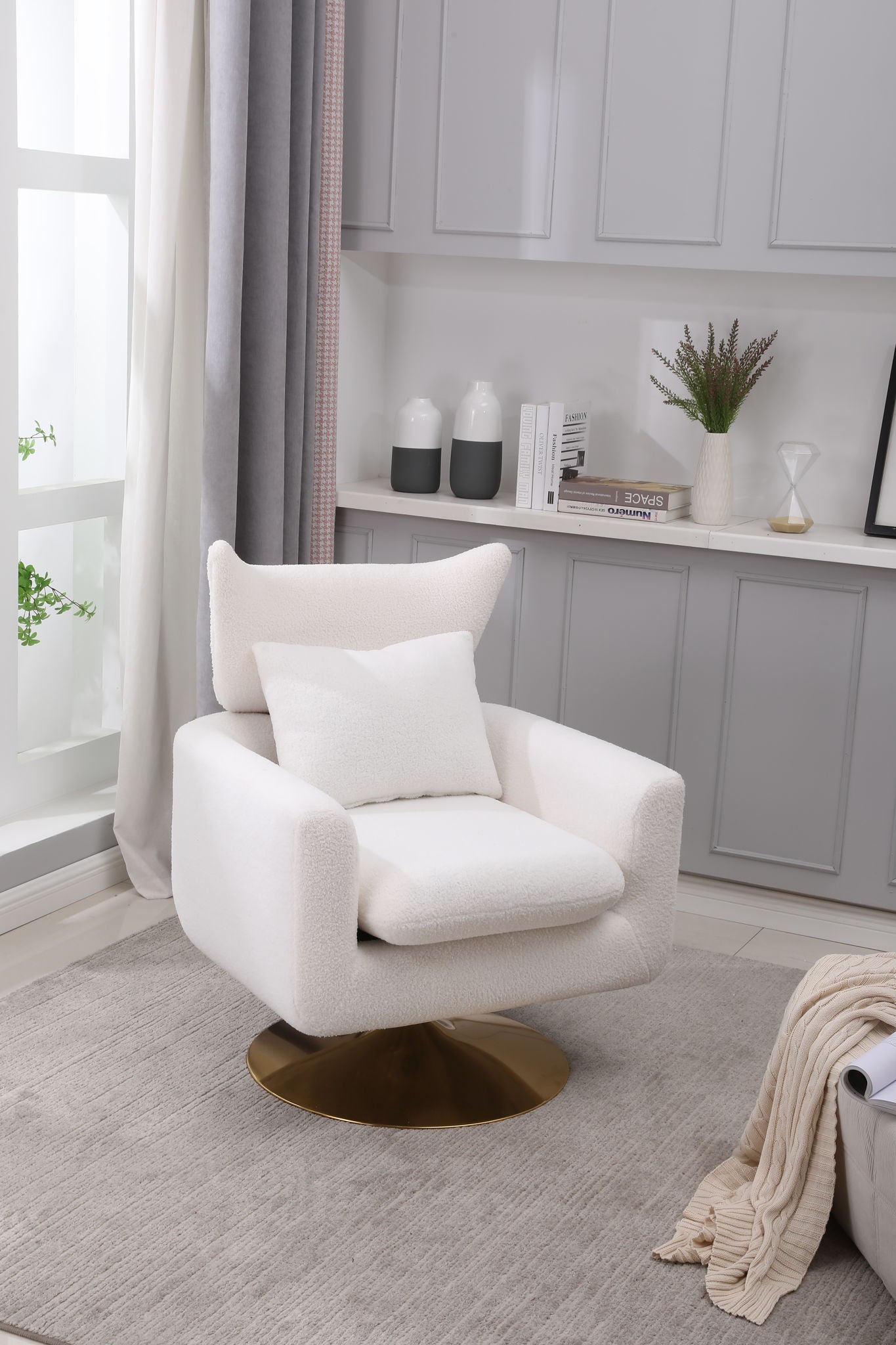 Classic Mid-Century 360 Degree Swivel Accent Chair