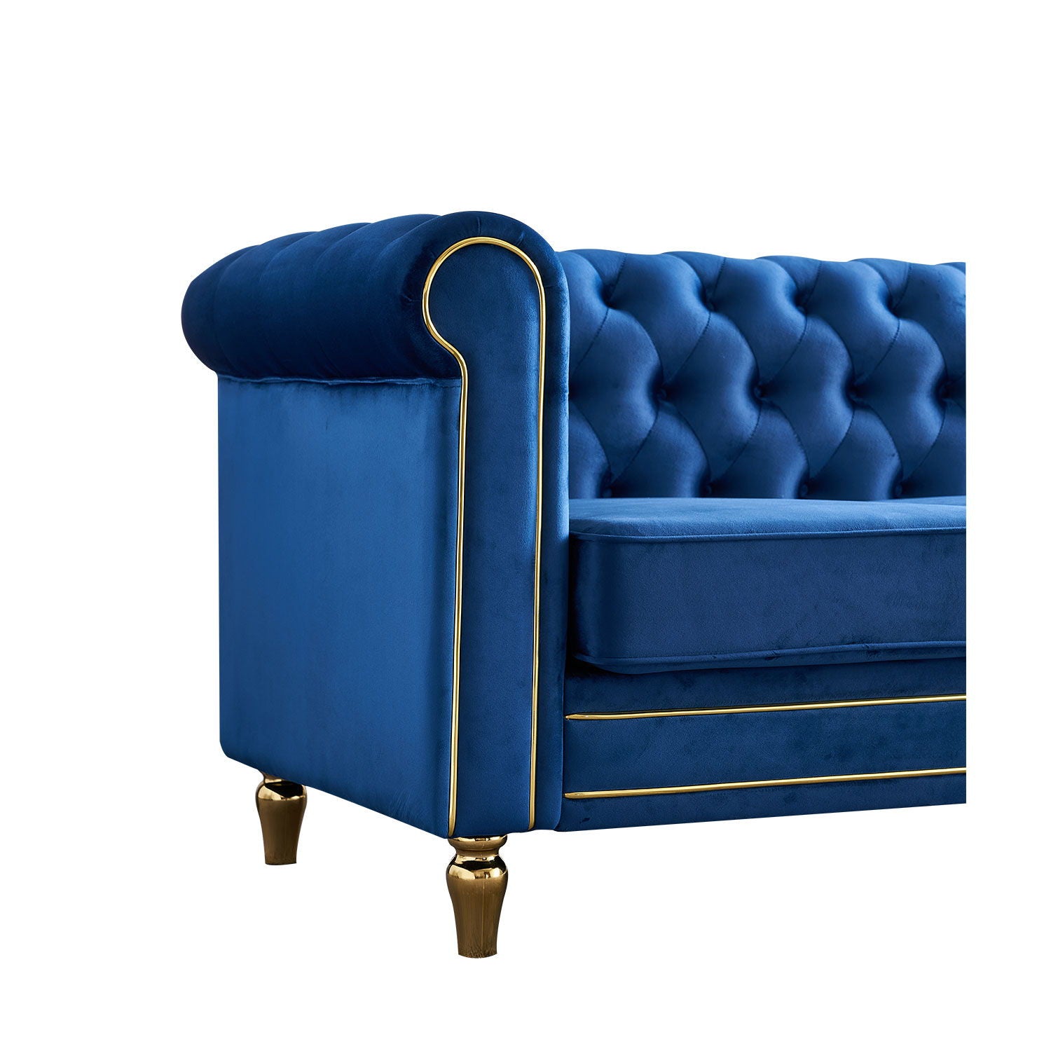 Chesterfield - Velvet Sofa 84.65" For Living Room - Best Buy Furniture