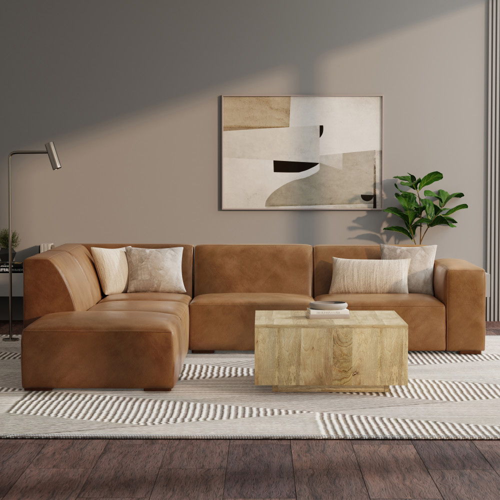 Rex - Handcrafted Sectional Sofa And Ottoman - Best Buy Furniture