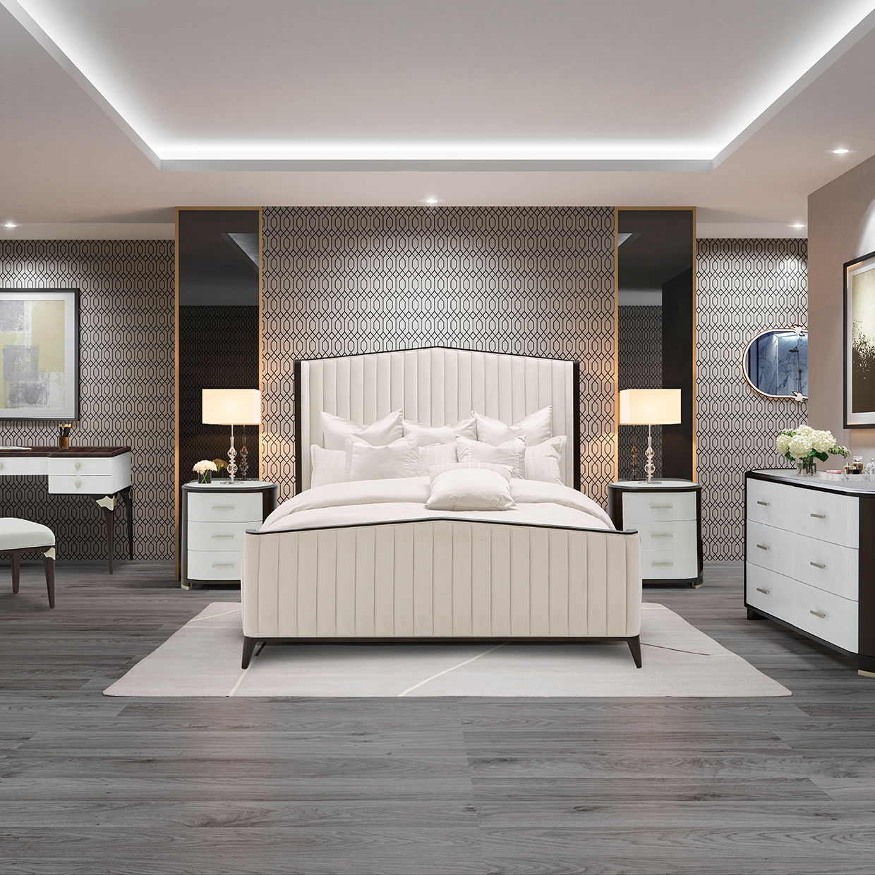Paris Chic - Sleigh Bed