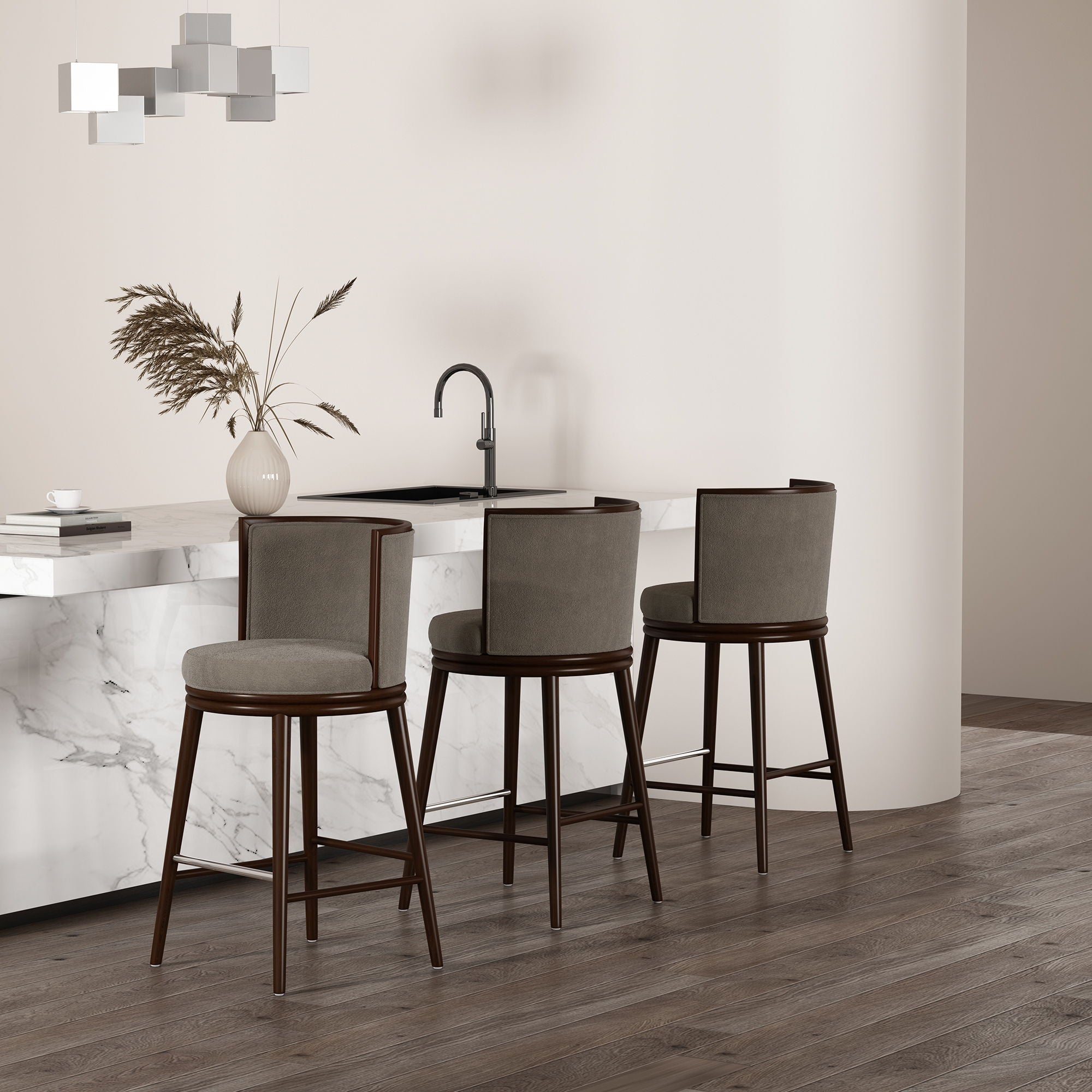 Evalyn Dove - Barstool - Griege