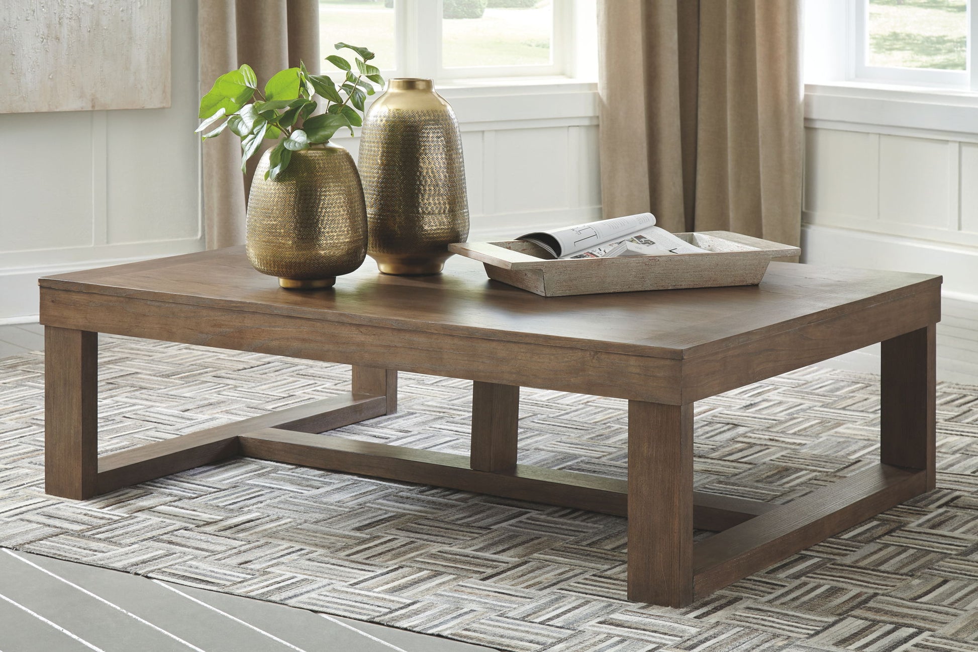Cariton - Rectangular Cocktail Table - Gray - Best Buy Furniture