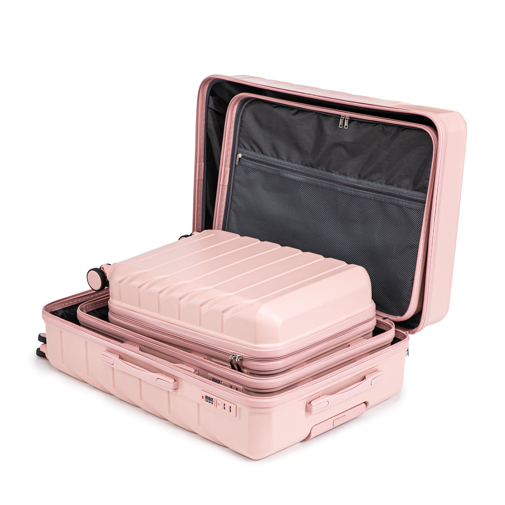 3 Pieces Set 20" / 24" / 28" Spinner Wheel Luggage With Combination Lock