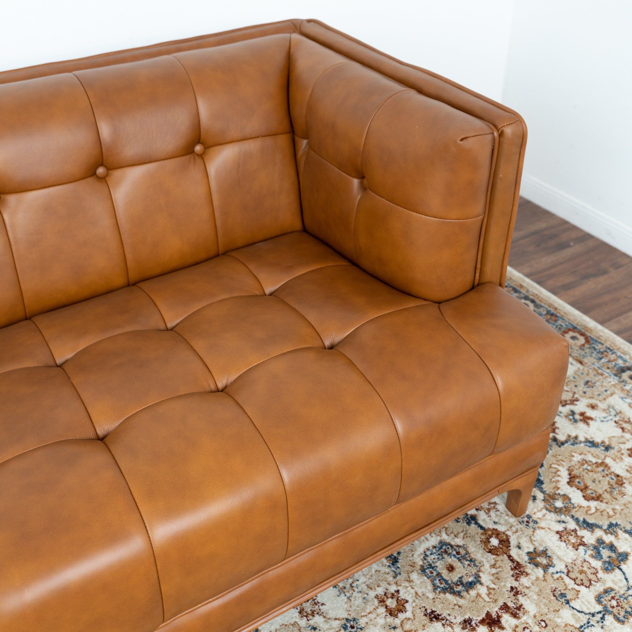 Mara - Tufted Sofa - Cognac / Tan
