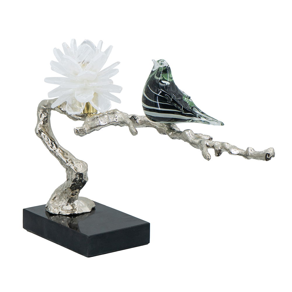 Aluminum Candle Holder With Marble Stand