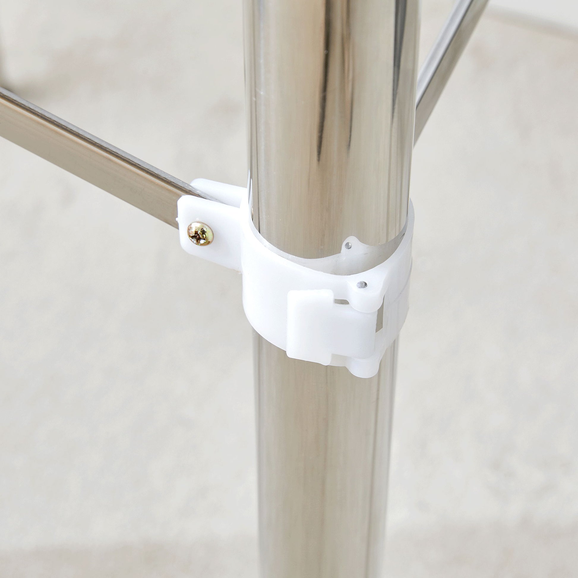 Simple Silver Stainless Steel Folding Table Frame Multifunctional Space Saving Design.Separate Folding Table Legs That Can Be Paired With Various Sizes And Styles Of Tabletops - Silver - Best Buy Furniture