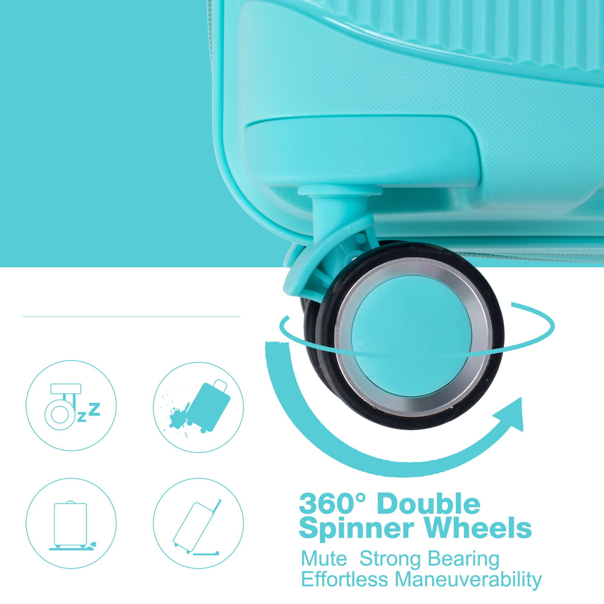 Expandable Hardshell Suitcase Double Spinner Wheels Luggage Sets