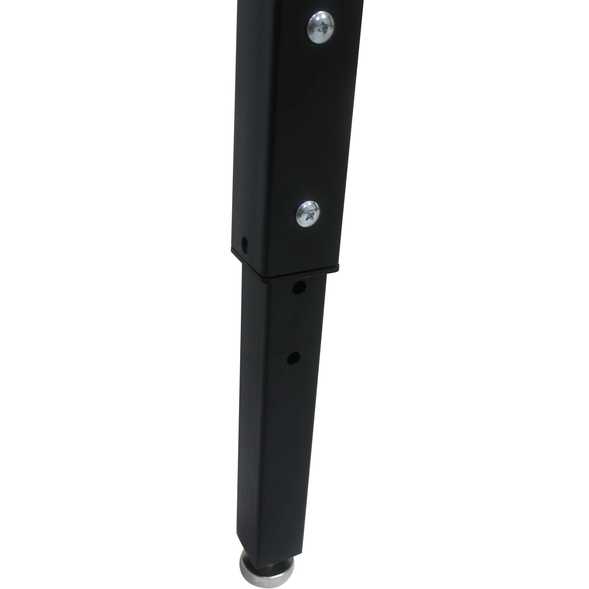 Metal Adjustable Worktable With Socket And Wooden Top - Black