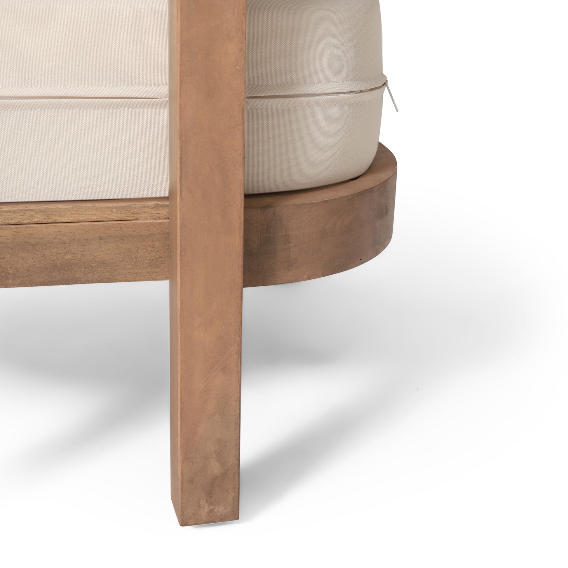 Outdoor Acacia Wood Patio Club Chair, Waterproof Thick Cushion, Deep Seating - Best Buy Furniture