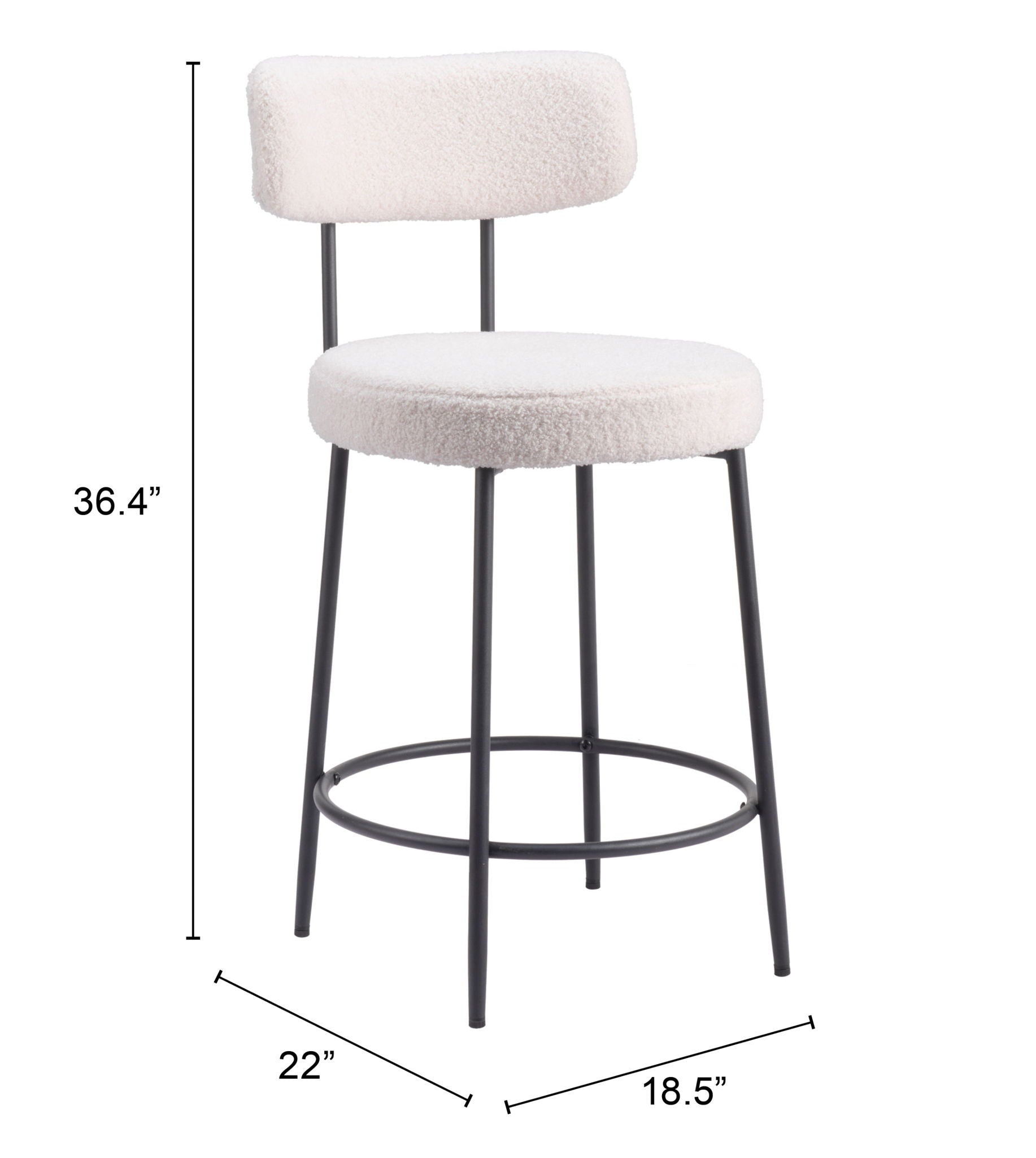 Blanca - Counter Stool (Set of 2) - Ivory