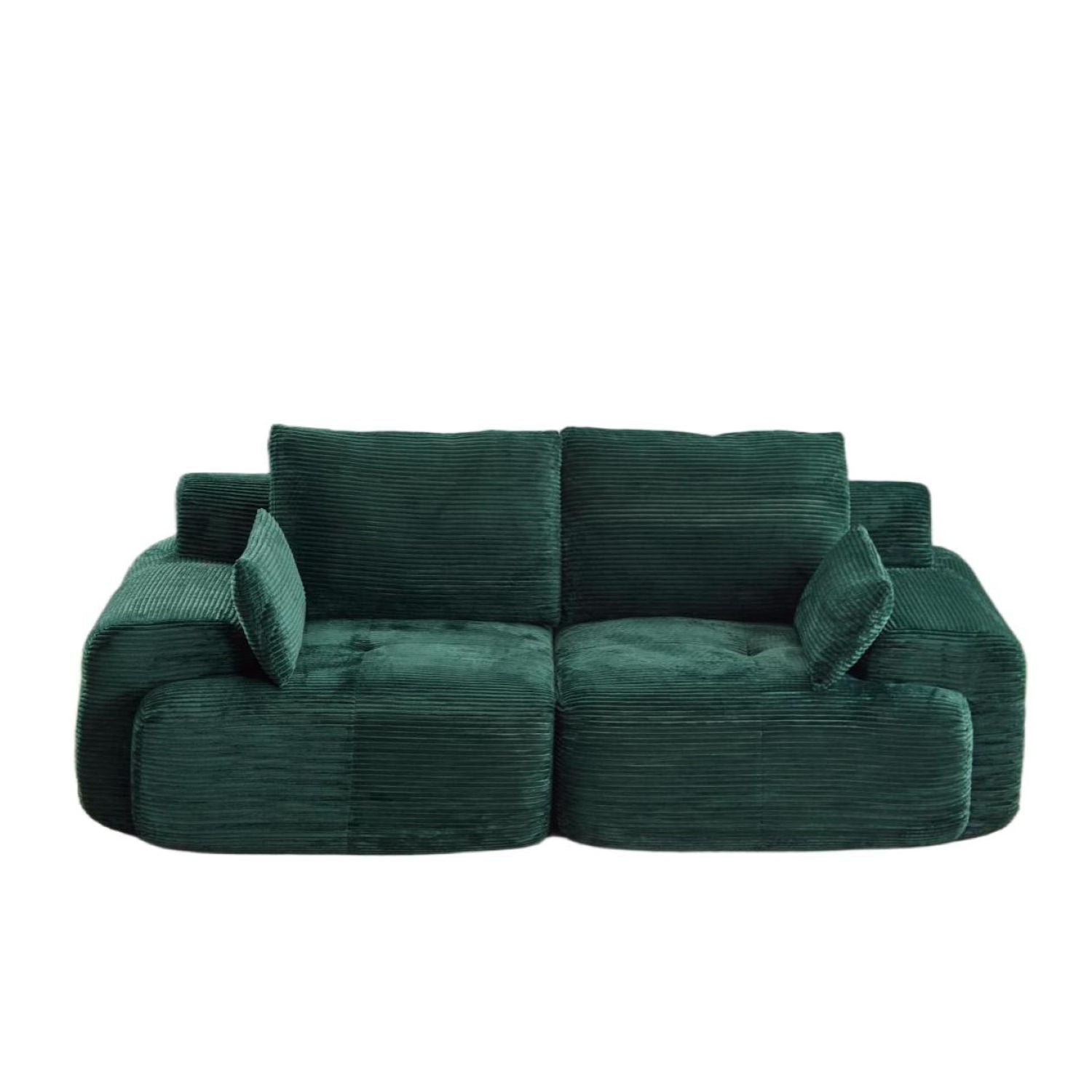Compressed Sofa, 2 Seater Large Sectional Couches For Living Room - Green