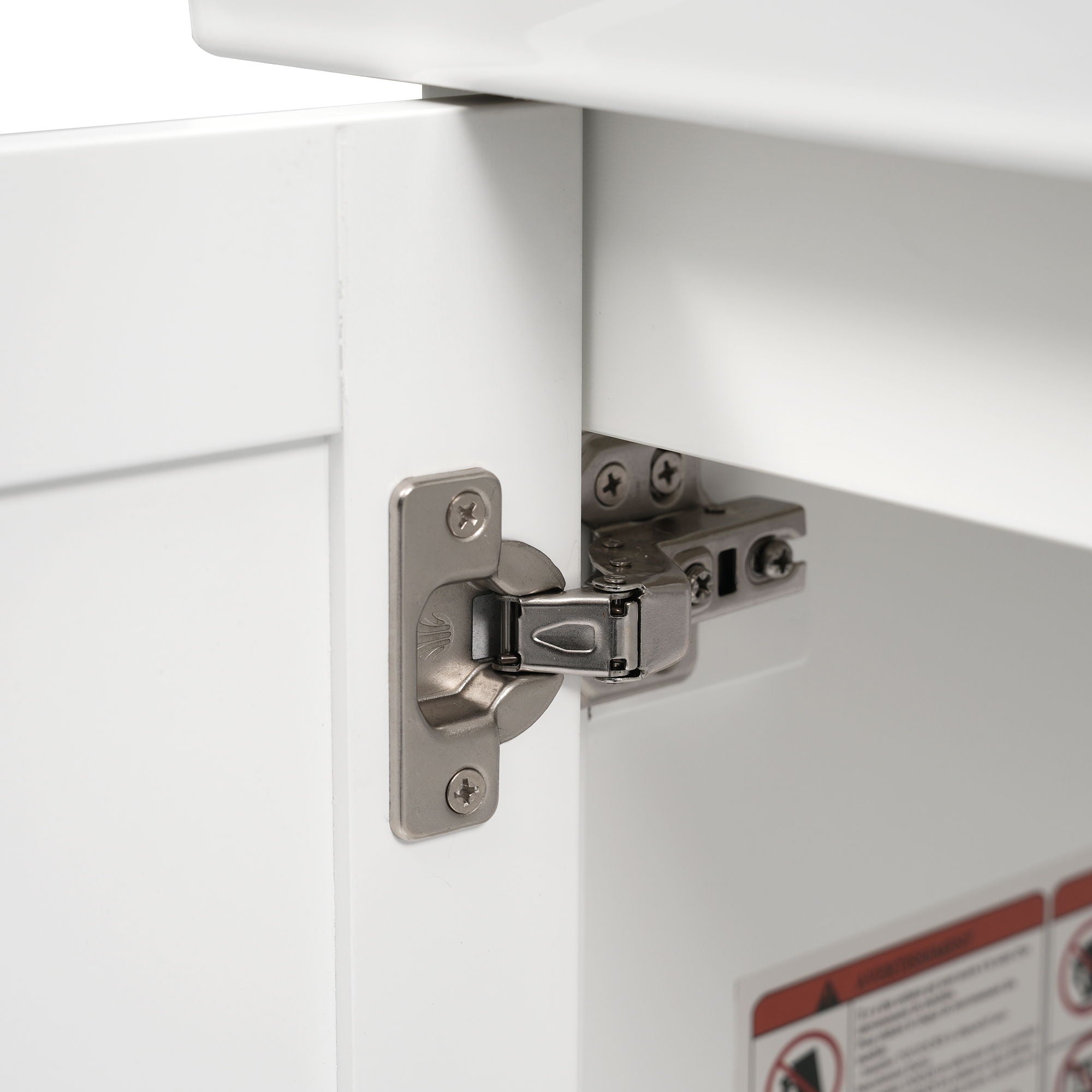 20.28" Bathroom Vanity With Sink & Storage - White