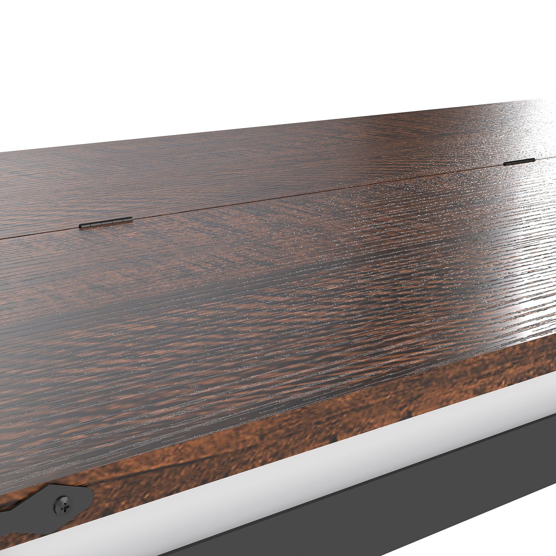 Mobile Dog Crate With Flip Top Feeding Door, Dual Access & 5 Caster System (2 Locking) - Brown White