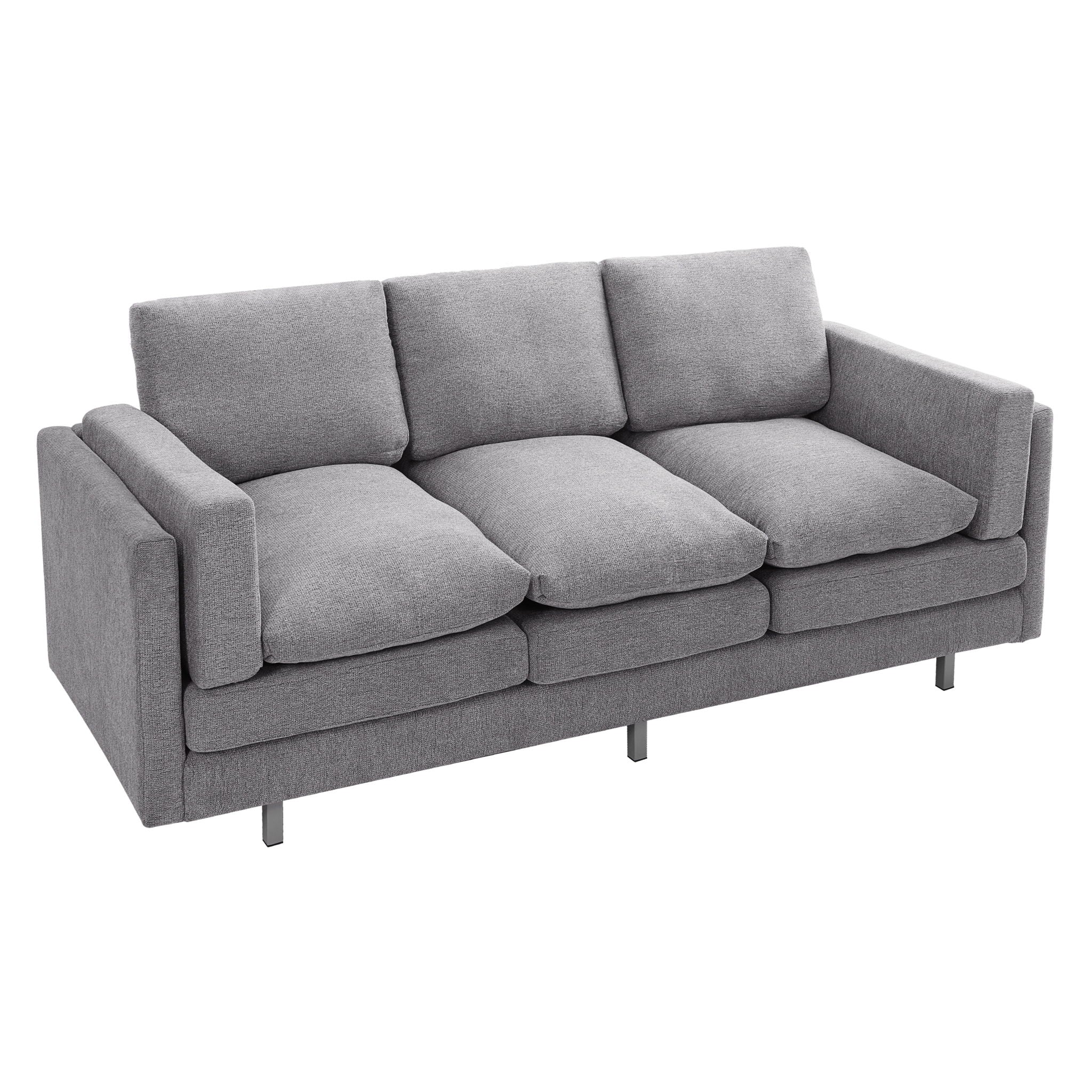 3 Seater Sofa With Dual Layer Seat Cushions