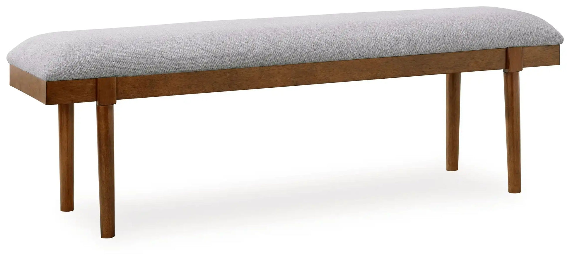 Lyncott - Large Upholstered Dining Room Bench - Gray / Brown - Best Buy Furniture