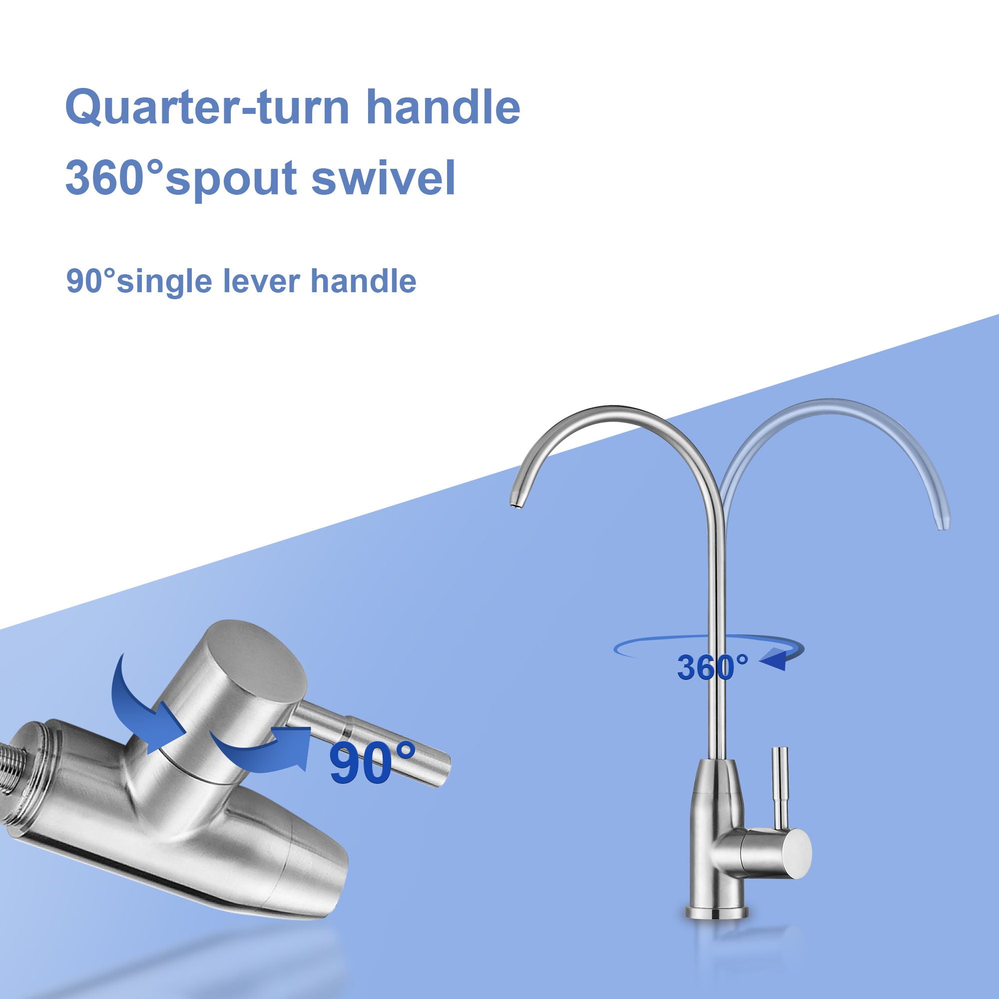 Modern Design Lead Free Drinking Water Faucet - Brushed Nickel